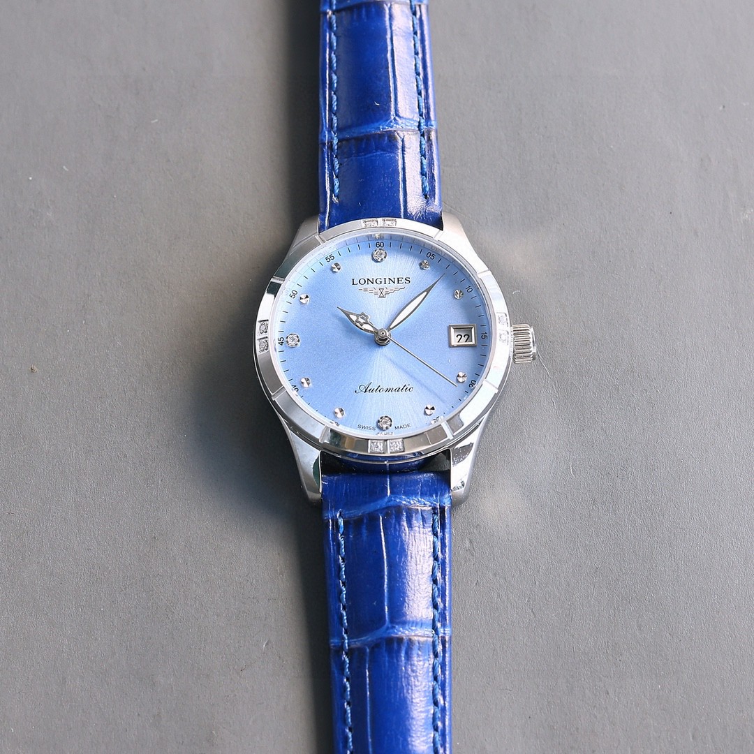 “White Zip 1840-1955 Women’s Wristwatch with Sapphire Crystal Glass and Italian Cow Skin Strap” - 图片 5