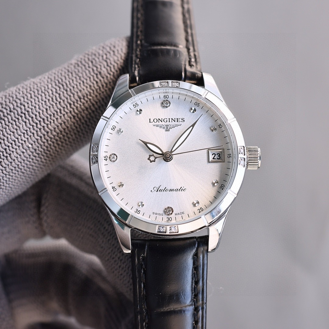“White Zip 1840-1955 Women’s Wristwatch with Sapphire Crystal Glass and Italian Cow Skin Strap” - 图片 2