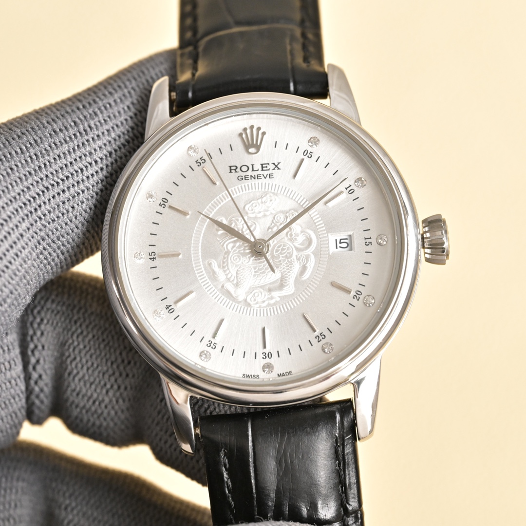 NO:764140,White, gold, the latest hot-selling 2026 Rolex [ROLEX] men's watch. It adopts a unique dial design and is paired with a more high-end and luxurious Rolex. When you first meet Rolex, you must dream of owning it one day. Wearing a Rolex will make you prosperous and prosperous. You deserve it. Reviews are welcome!  !  The movement is equipped with a brand new imported Citizen (zero repair). The size 40 mirror sapphire glass will never be scratched. The material is 316L stainless steel case. The power reserve is 48 hours. The waterproof depth is 100 meters. Italian calf leather belt, original pin buckle!  ,,rolex,cowhide19860909白,金,最新2026爆款主推劳力士【ROLEX】男士腕表 采用独特的表盘设计 搭配而来的是更高档奢华的劳力士, 初识劳力士必憧憬有朝一日能拥有它,戴上劳力士必顺风顺水必发达,你值得拥有,欢迎评鉴！！ 机芯搭配全新进口西铁城（零返修） 尺寸40镜面蓝宝石玻璃永不刮花 材质316L精钢表壳 动力储存48小时 防水深度100米意大利小牛皮带,原装针扣！,,rolex,cowhide,Watch