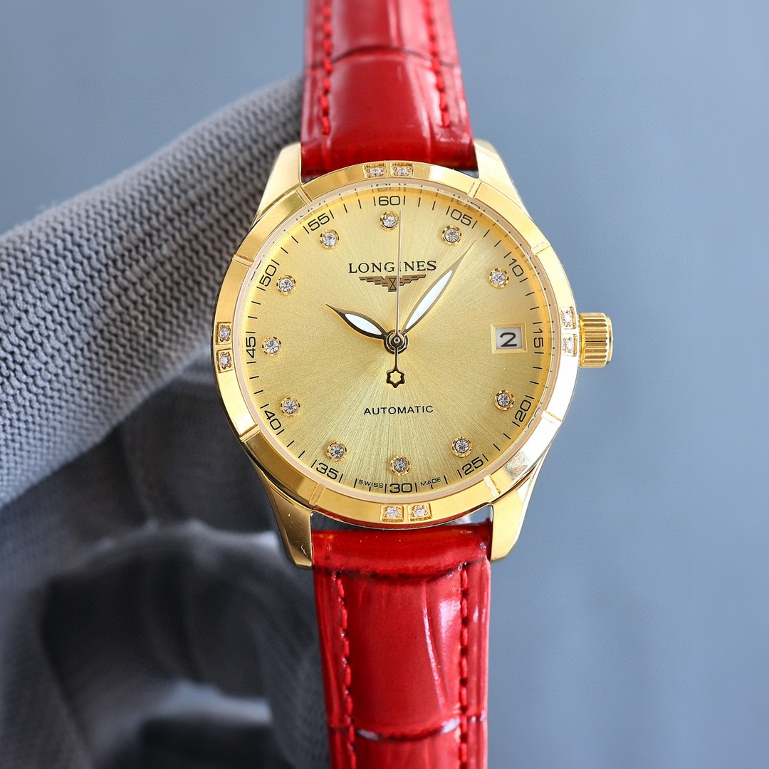 NO:850697,[Top-quality products from famous Swiss watches] Platinum ♀♀♀New Longines mechanical women's watch, launched a new product designed for every woman, suitable for all goddesses to wear, showing noble and elegant temperament in different scenes, gift to goddess, gift to best friend, the best choice, highest quality Mirror sapphire crystal glass - scratch-resistant, material is made of 316 stainless steel case, power reserve 48 hours, waterproof and waterproof depth meter, size 33  The movement is brand new imported 8215 with zero repairs. The belt is calfskin imported from Italy and has original snap buckles, so that every goddess has her own noble identity!  All fine products, longines, cowhide19860909【名匠瑞表出品顶级】 白 金 ♀♀♀新款浪琴机械女表,推出为每一位女性设计的新品,适合所有女神佩戴,在不同场景都能显示出高贵而优雅的气质,送女神,送闺蜜,不二之选最高品质 镜面蓝宝石水晶玻璃-防刮 材质采用316精钢表壳 动力储备48小时 防水防水深度米 尺寸33 机芯全新进口8215零返修 皮带意大利进口小牛皮,原装按扣,让每一位女神都有属于自己尊贵的身份！个个精品,,longines,cowhide,Watch