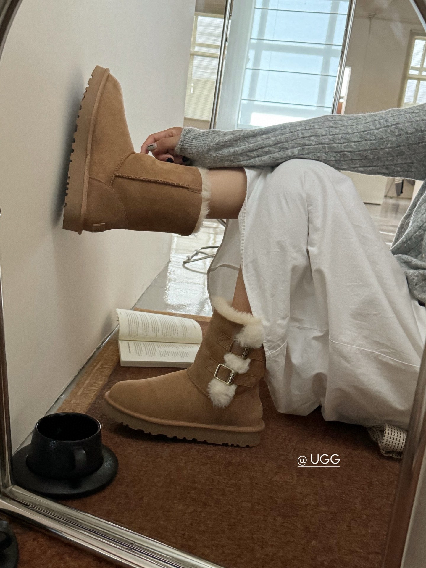 new栗色2扣实拍Ugg