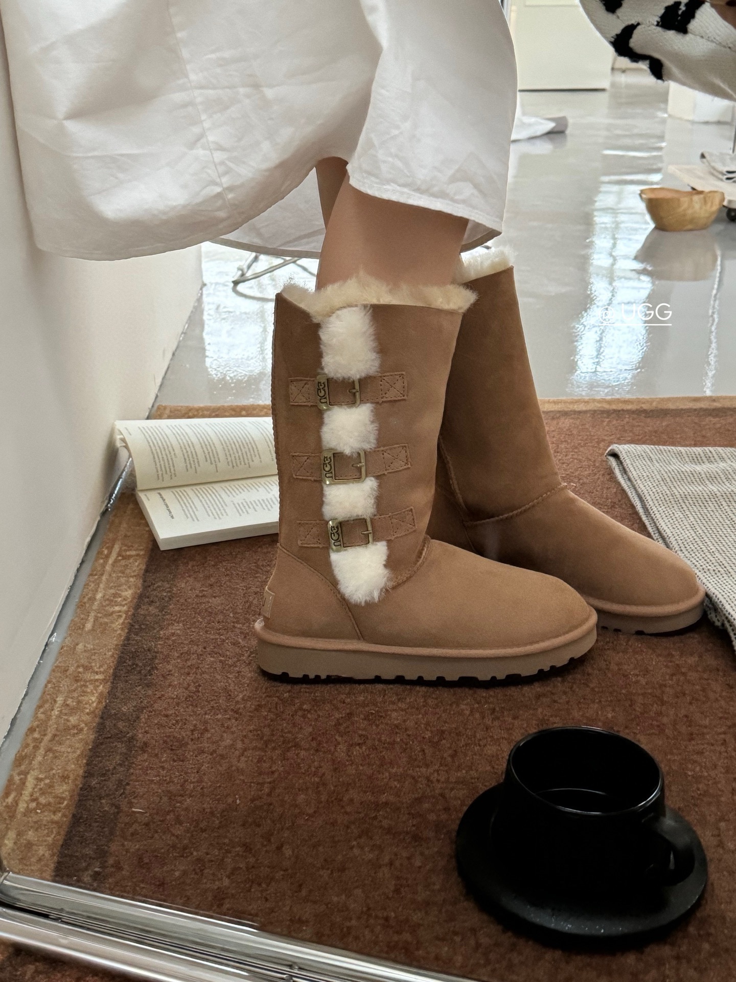 new栗色3扣实拍Ugg