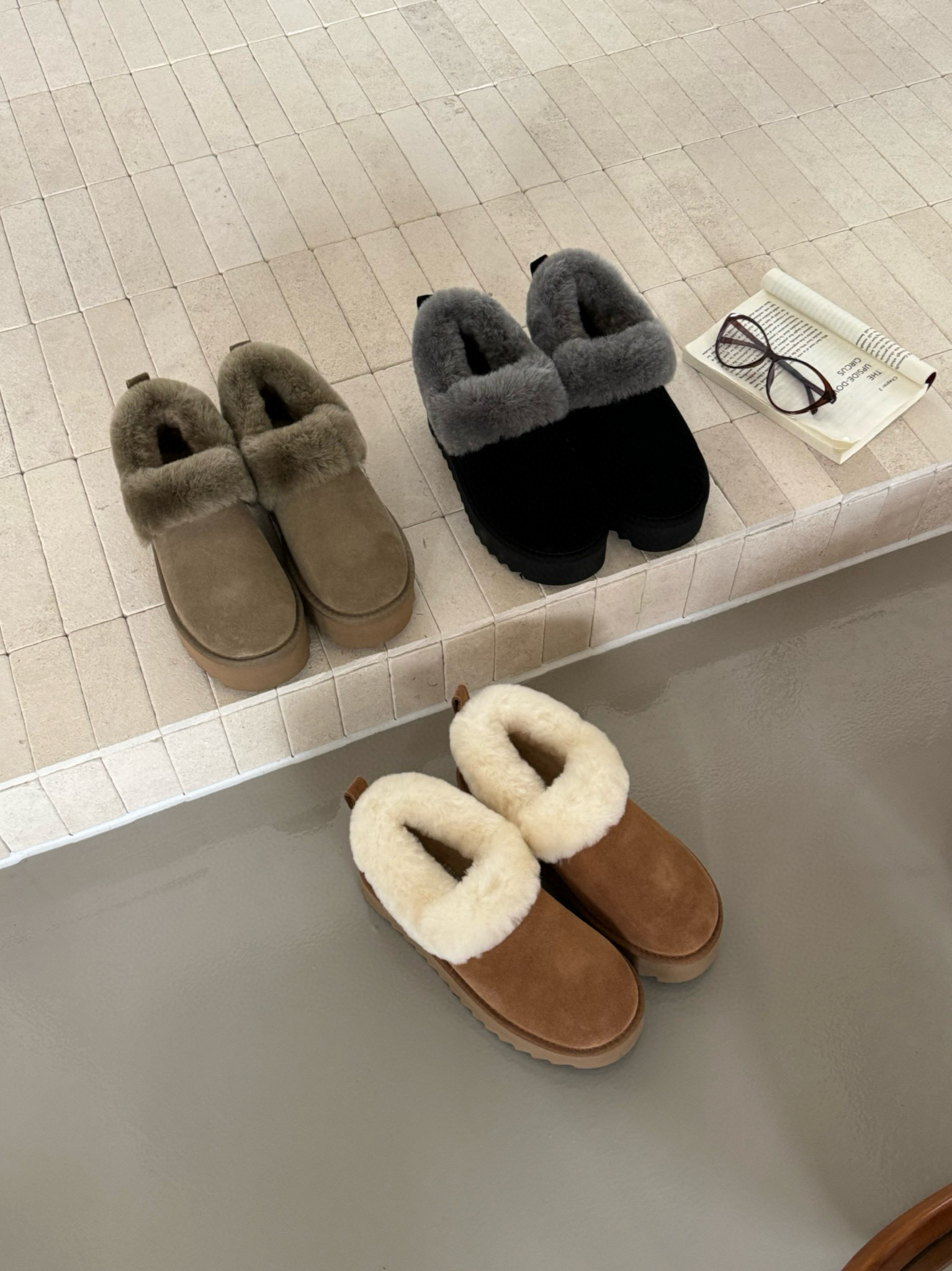 UGG Nita Platform 妮塔（厚底款）
▪️翻毛皮鞋面 舒适易打理
▪️内里17毫米羊皮～细