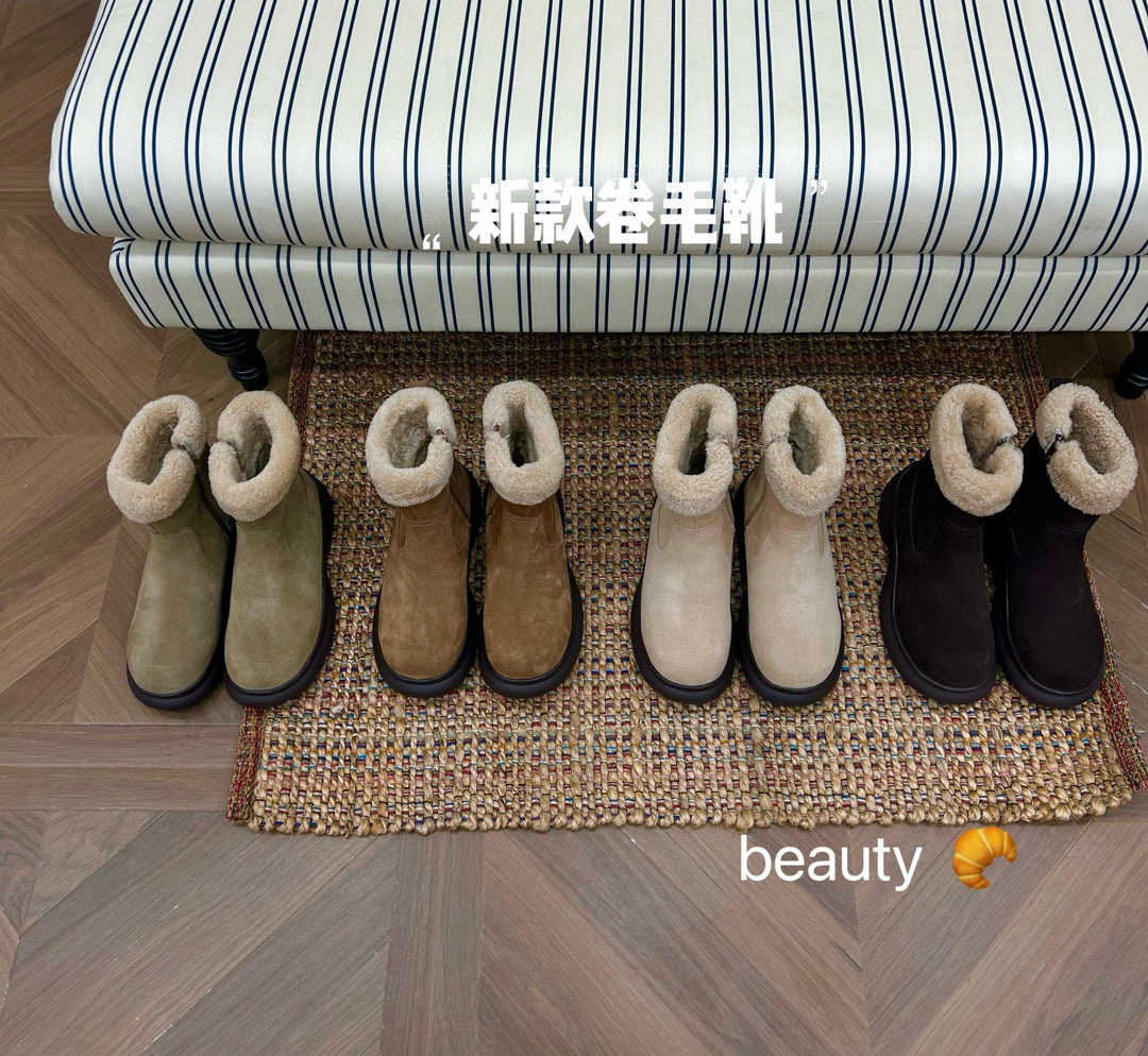 🔥「UGG复古卷毛靴」:把秋冬的温柔与个性,一脚踩进生活里,码数35-40!当复古做旧的麂皮遇上软乎乎的