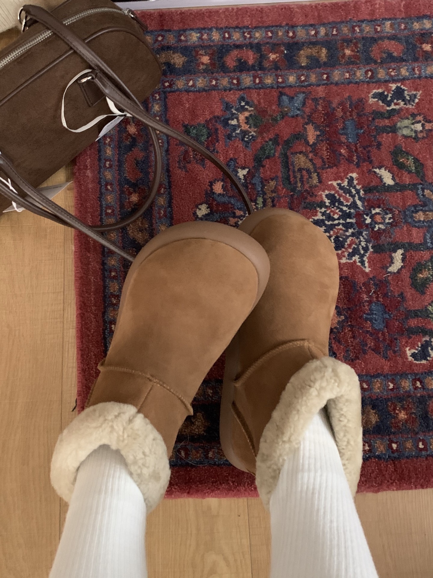 🔥【厚底！厚底！】UGG土豆短靴卷毛四色美拉德色女孩的梦中情靴全手工制作头层牛反绒 内里泰迪羊卷毛搭配超