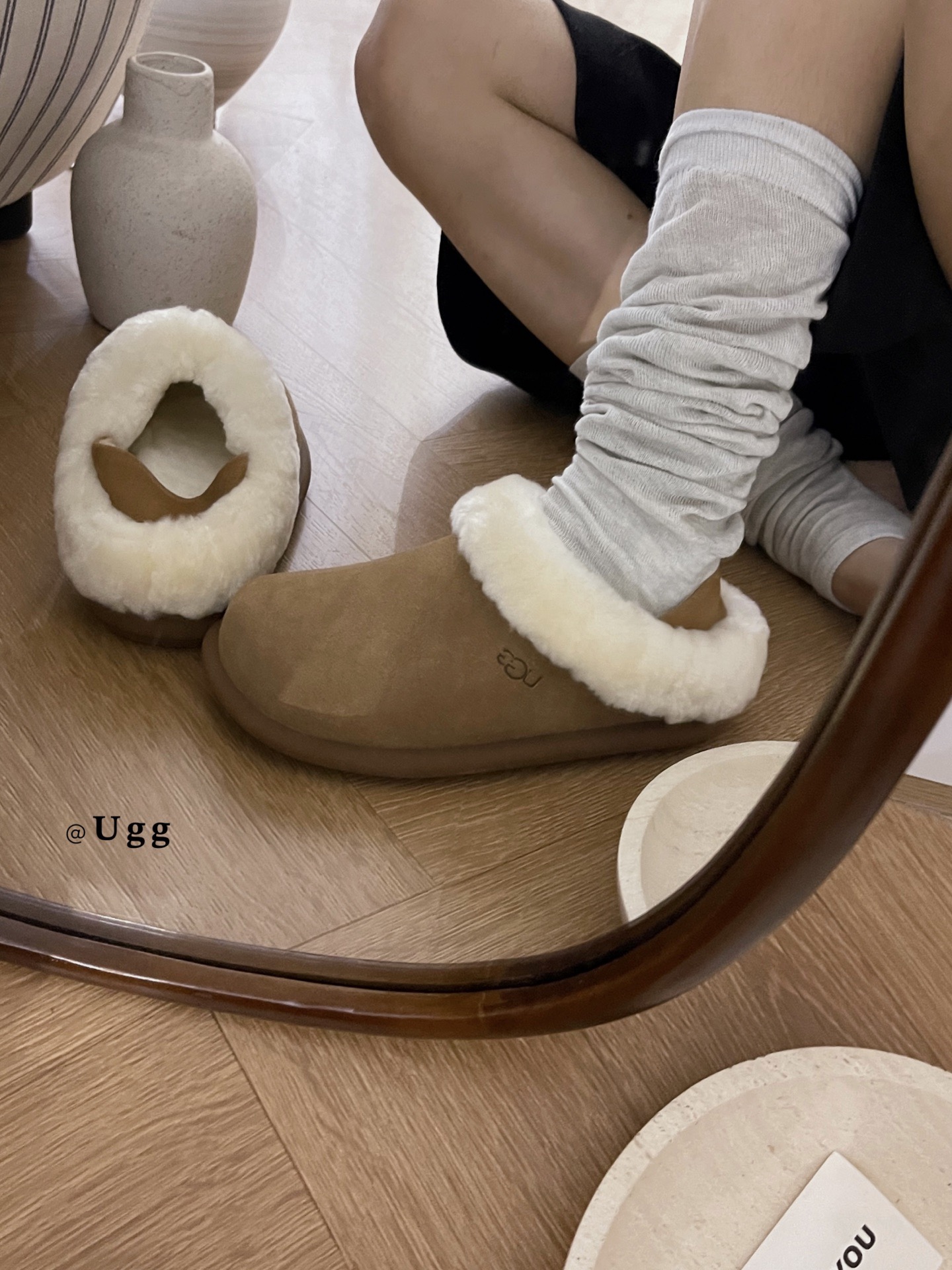 🔥UGG1 羊毛口两穿士豆鞋冬季新款拖鞋外穿厚底全包，让你的脚丫子整个冬天都暖洋洋的！简约的设计百搭任何
