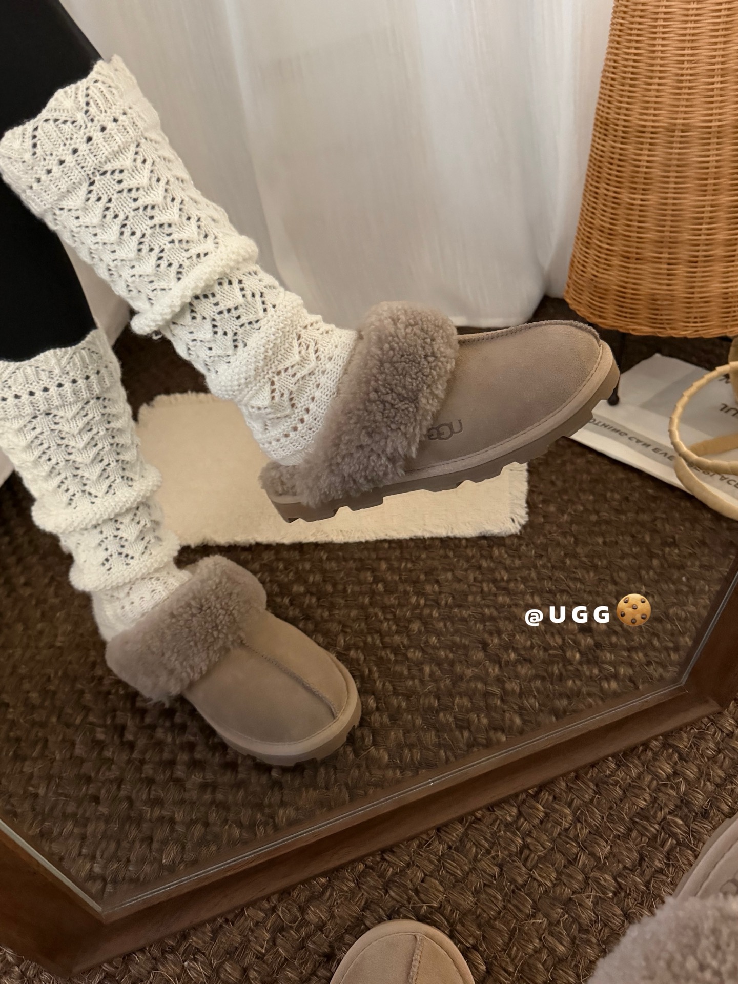 🔥UGG泰迪🐻毛毛星拖，三色，35-40码！