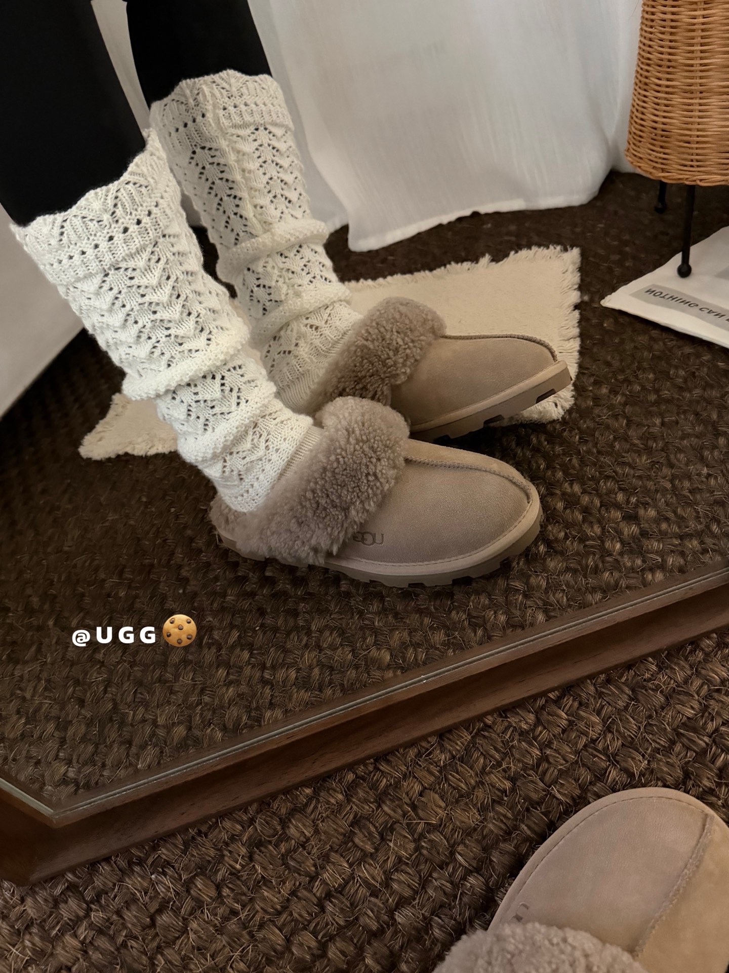 🔥UGG泰迪🐻毛毛星拖，三色，35-40码！