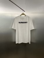 Burberry Perfect
 Clothing T-Shirt Fake AAA+
 Printing Cotton Frosted Summer Collection Fashion Short Sleeve
