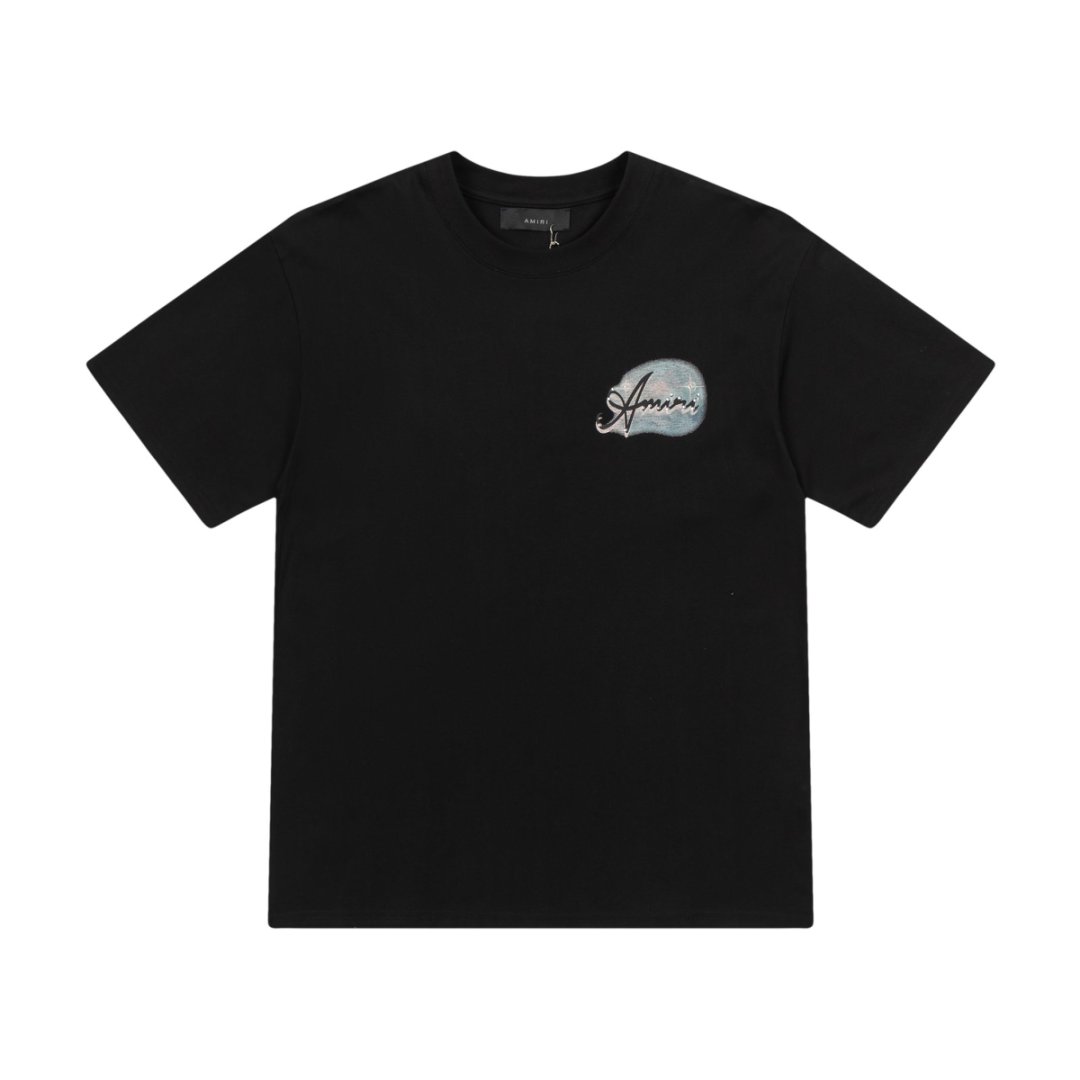 Amuri Digital Printing Rigo: 300g Heavy Fabric in Black and Sky Blue, Sizes SM-XL - 图片 4