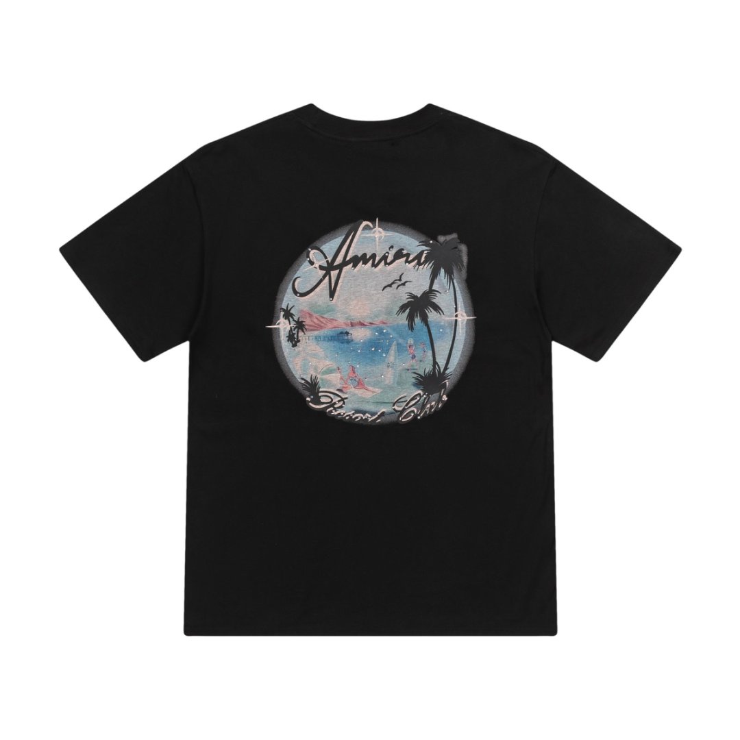 Amuri Digital Printing Rigo: 300g Heavy Fabric in Black and Sky Blue, Sizes SM-XL - 图片 5