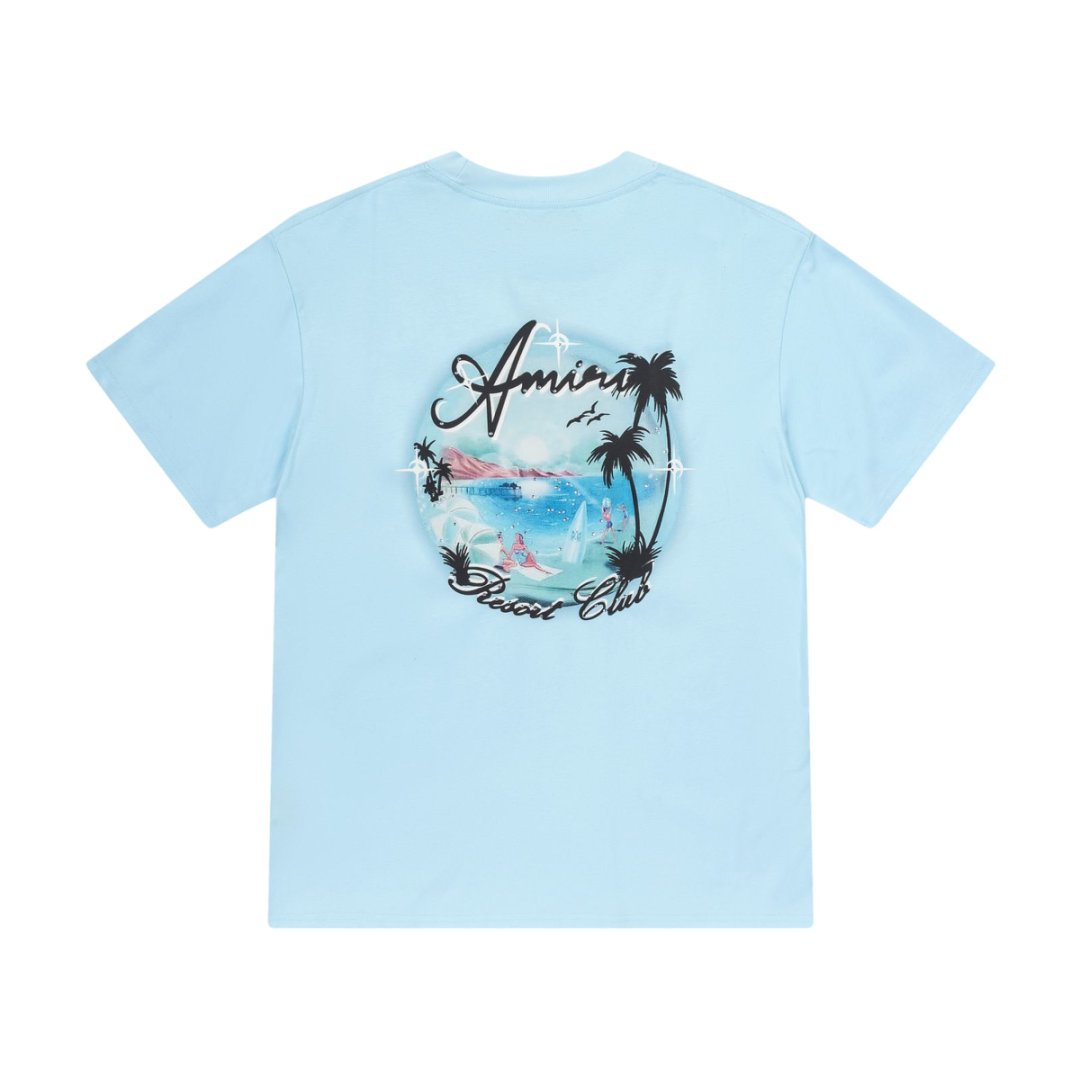 Amuri Digital Printing Rigo: 300g Heavy Fabric in Black and Sky Blue, Sizes SM-XL - 图片 3