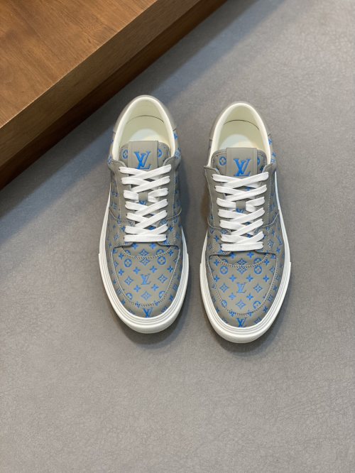 Louis Vuitton Men's Nappa Leather Sneakers with Monogram Pattern 1 Louis Vuitton Men's Nappa Leather Sneakers with Monogram Pattern