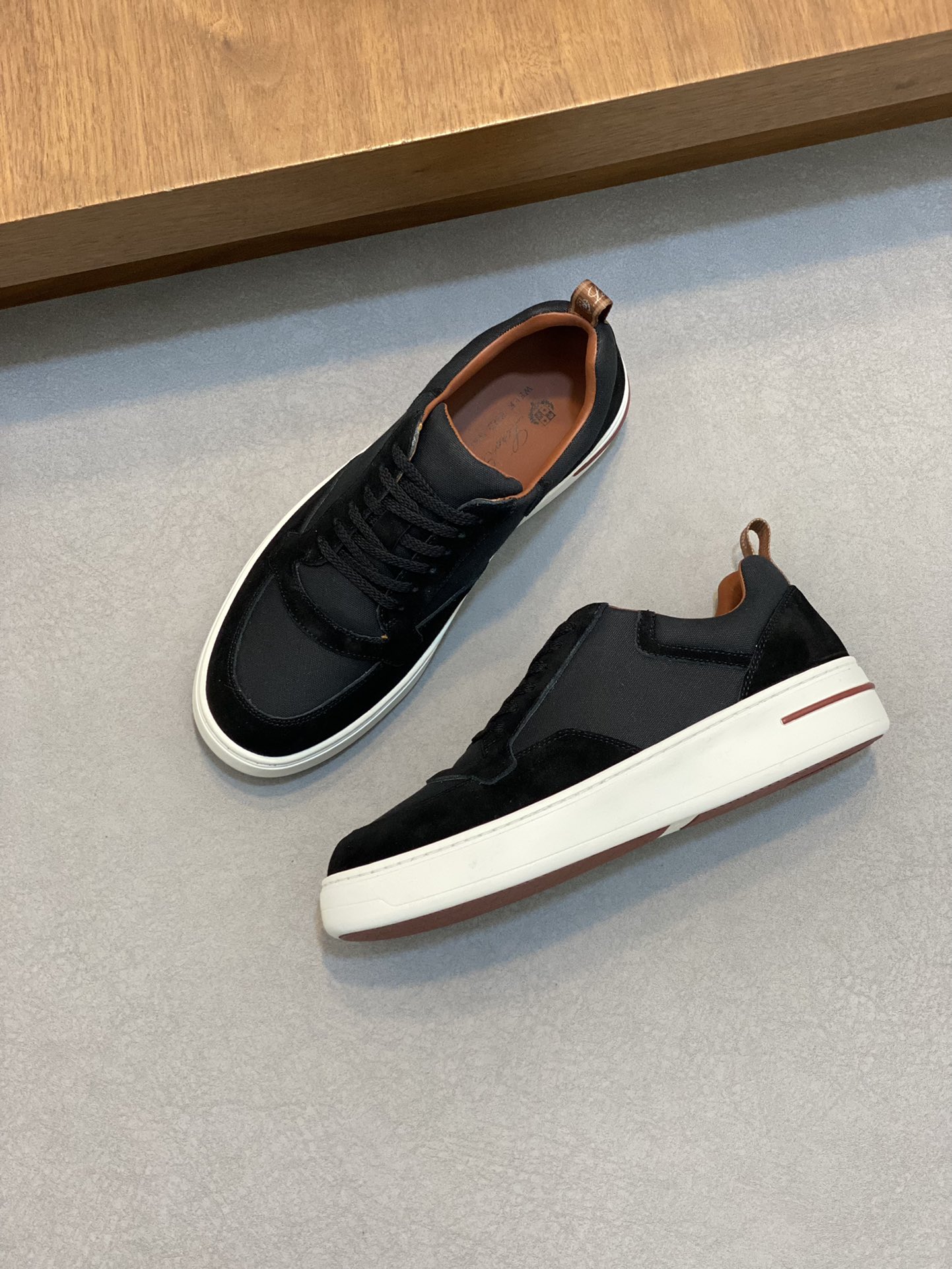 LoroPiana/Noyo Pia Nuevo WeekendWalk Zapatillas de suela gruesa para hombre, impermeables y a prueba
