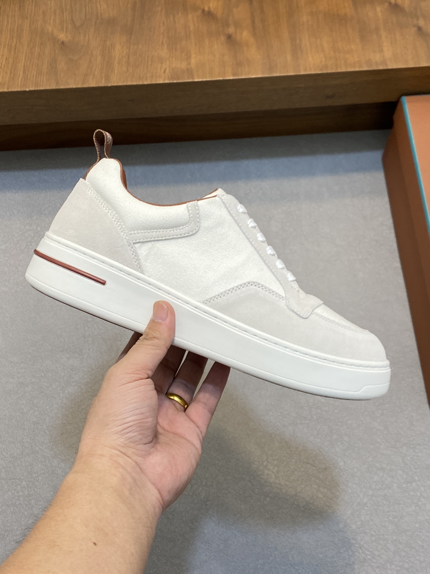 LoroPiana/Noyo Pia Nuevo WeekendWalk Zapatillas de suela gruesa para hombre, impermeables y a prueba