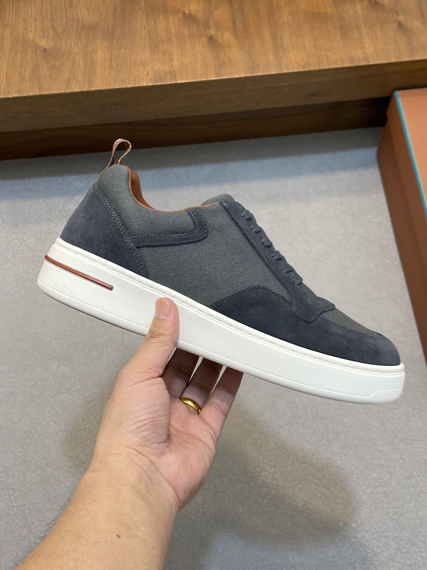LoroPiana/Noyo Pia Nuevo WeekendWalk Zapatillas de suela gruesa para hombre, impermeables y a prueba