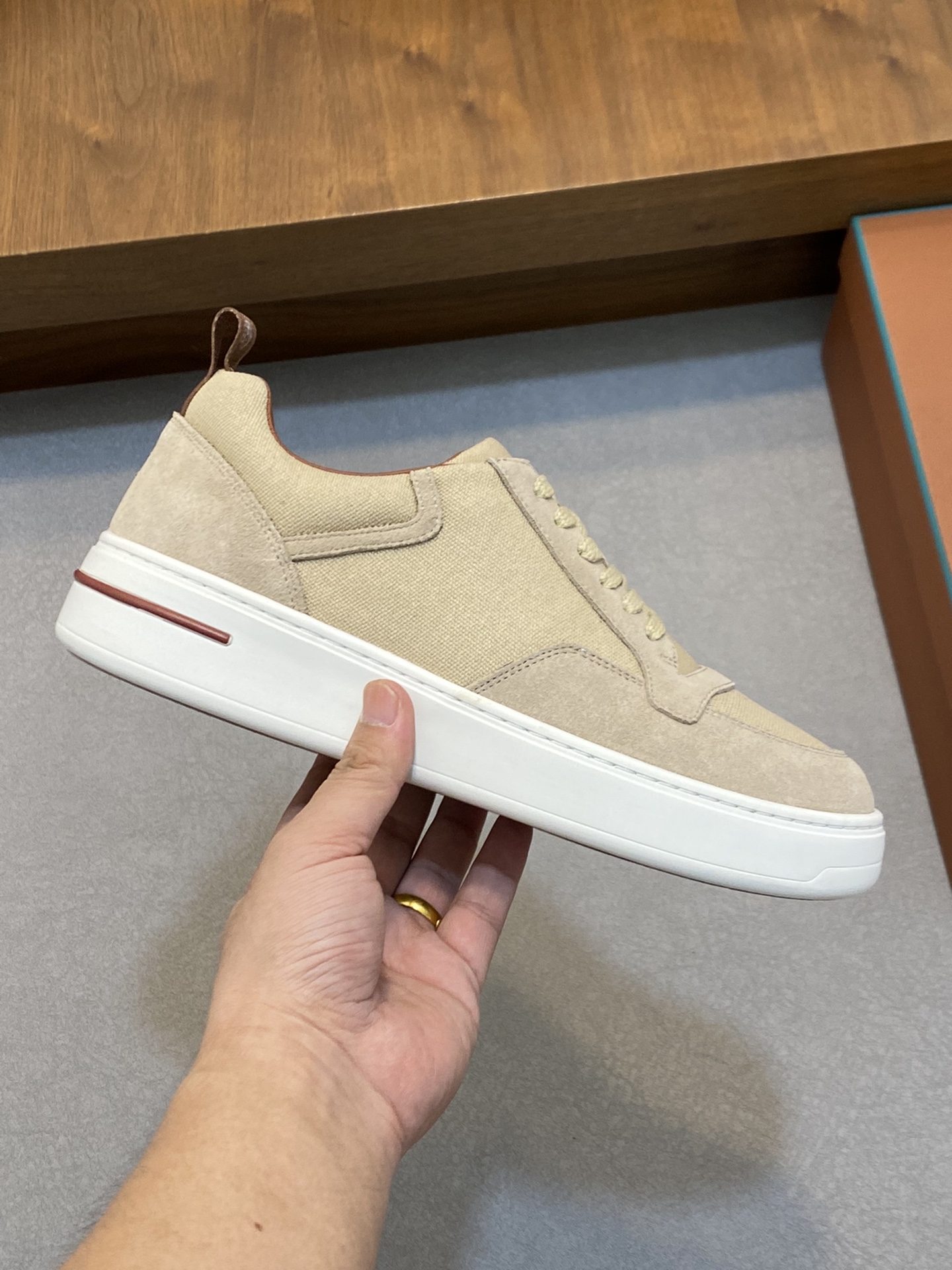 LoroPiana/Noyo Pia Nuevo WeekendWalk Zapatillas de suela gruesa para hombre, impermeables y a prueba