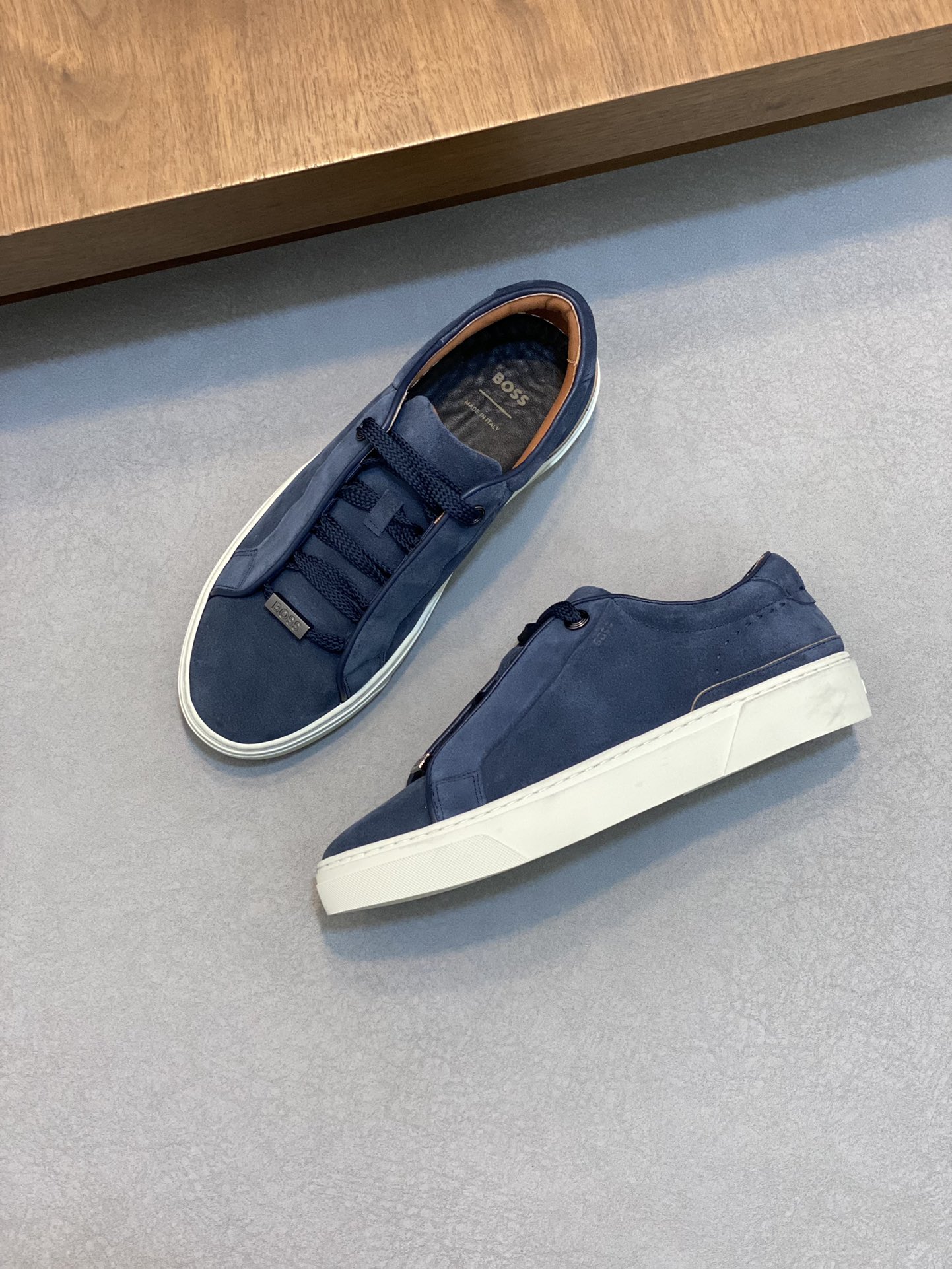 Boss zapatillas de deporte casuales de los hombres, la versión original del molde abierto, capa de l