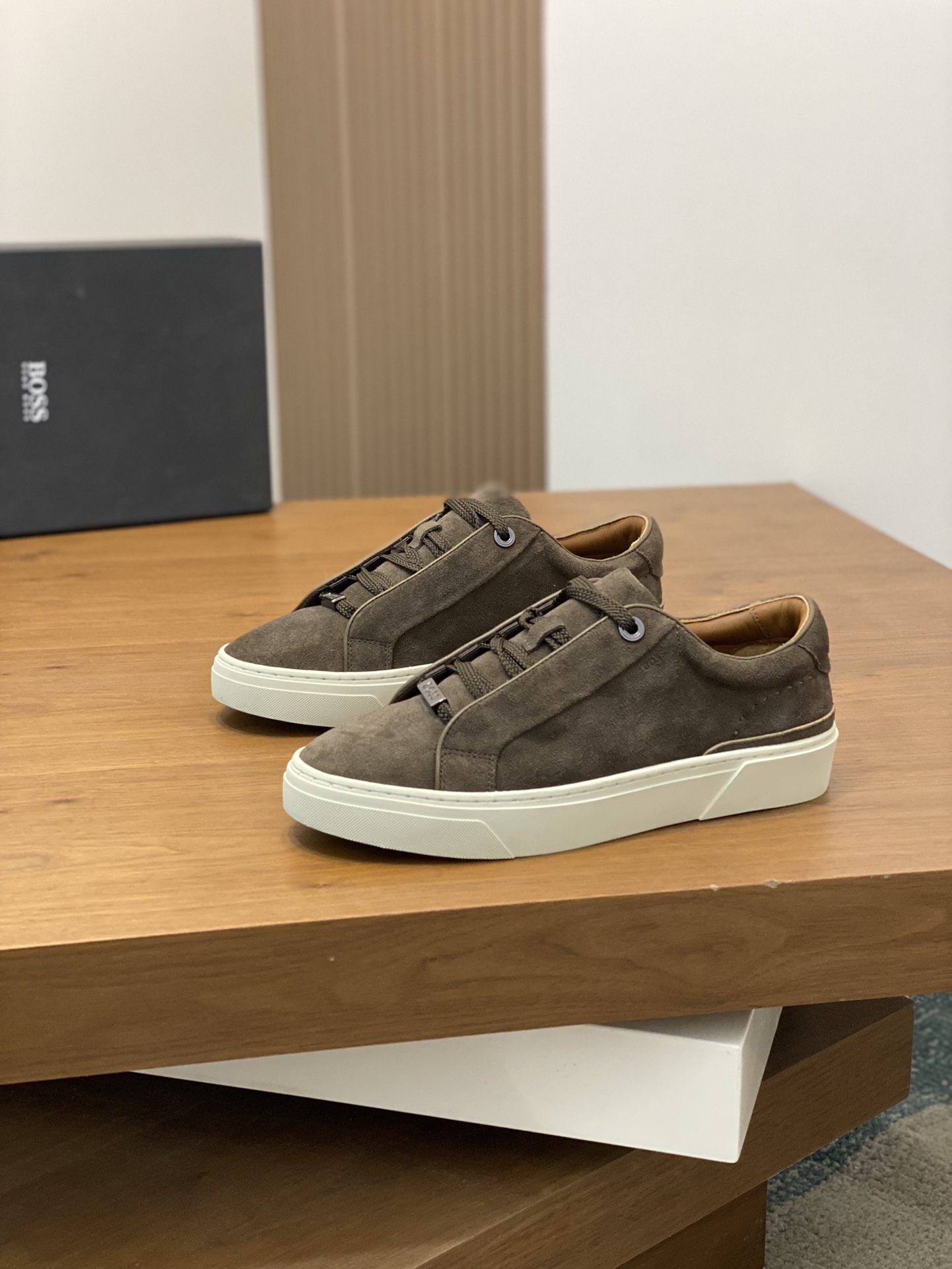 Boss zapatillas de deporte casuales de los hombres, la versión original del molde abierto, capa de l