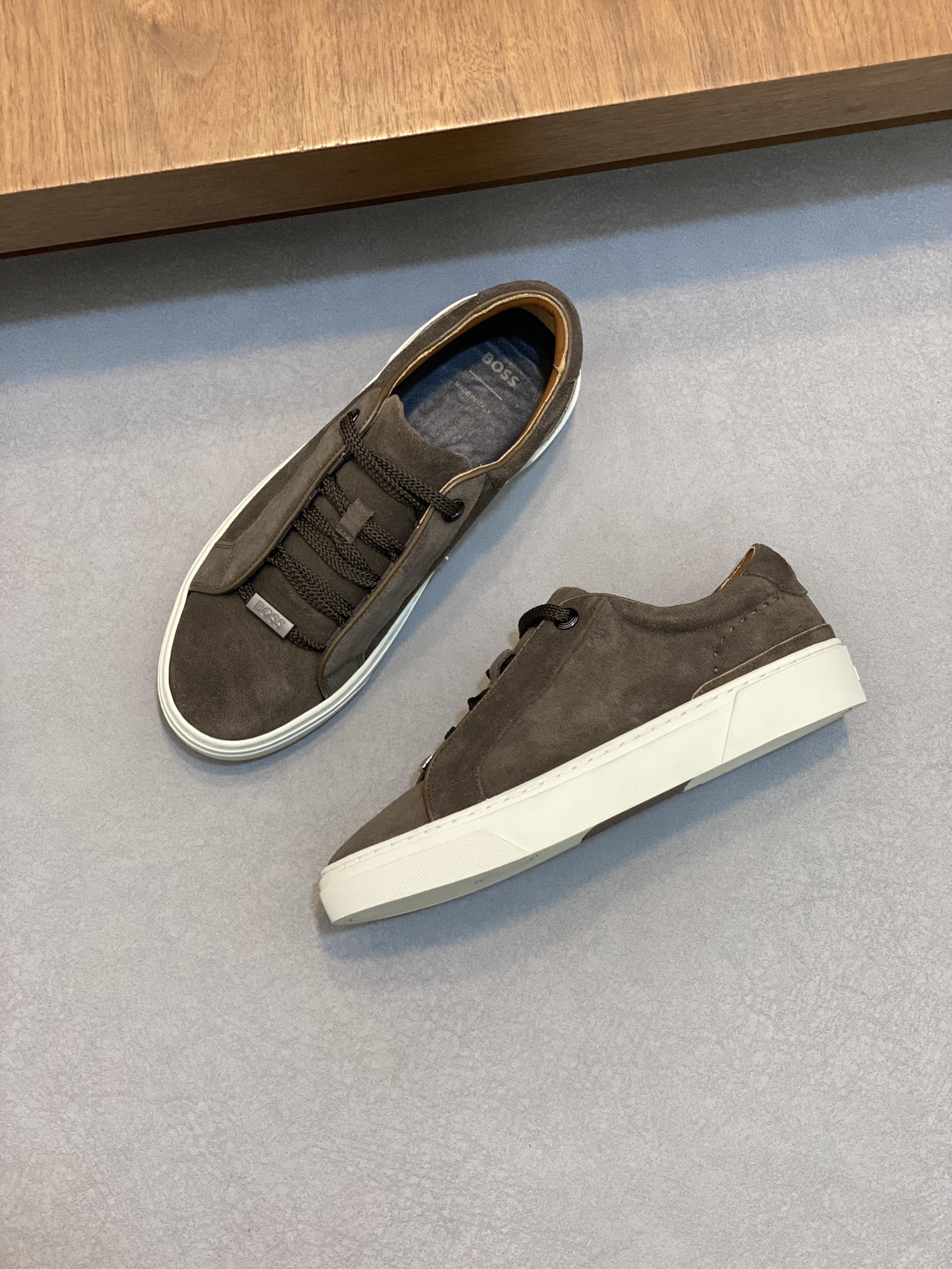 Boss zapatillas de deporte casuales de los hombres, la versión original del molde abierto, capa de l