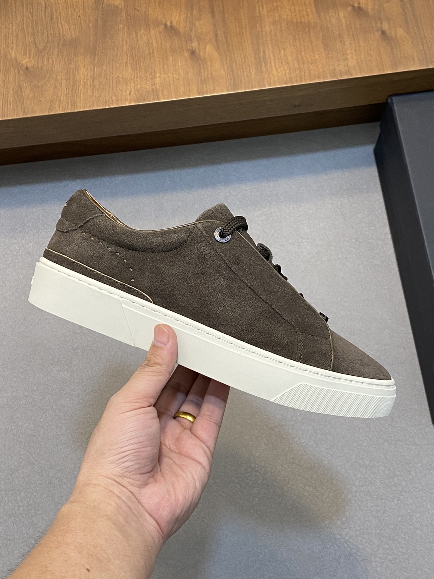 Boss zapatillas de deporte casuales de los hombres, la versión original del molde abierto, capa de l