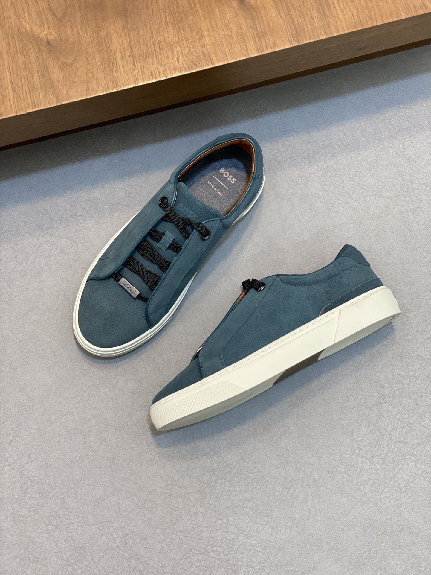 Boss zapatillas de deporte casuales de los hombres, la versión original del molde abierto, capa de l