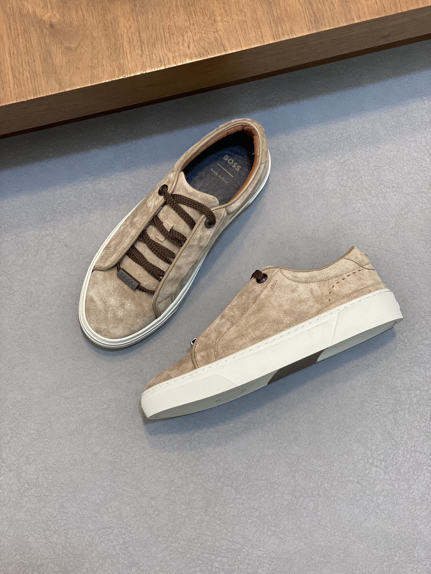 Boss zapatillas de deporte casuales de los hombres, la versión original del molde abierto, capa de l