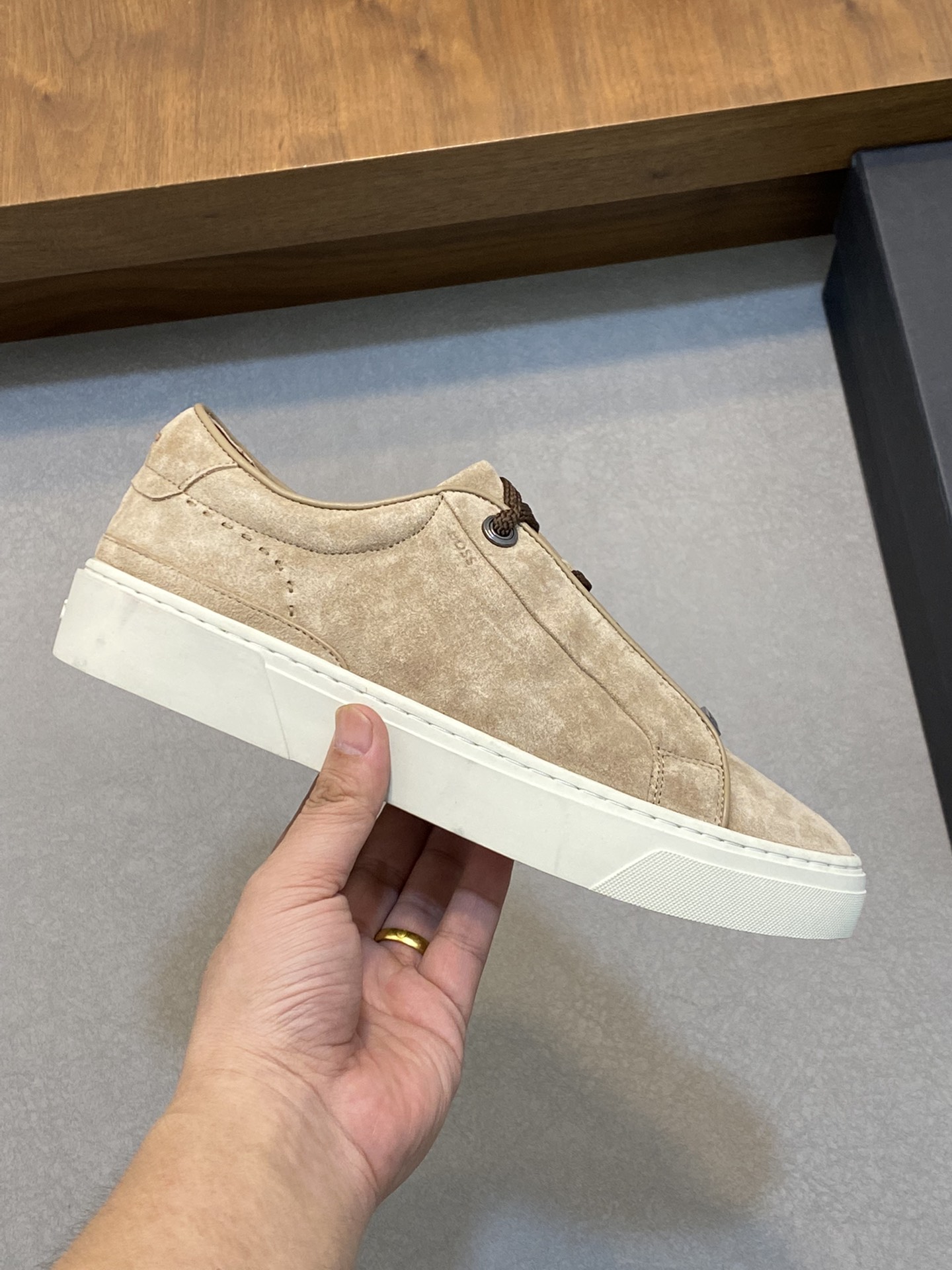 Boss zapatillas de deporte casuales de los hombres, la versión original del molde abierto, capa de l