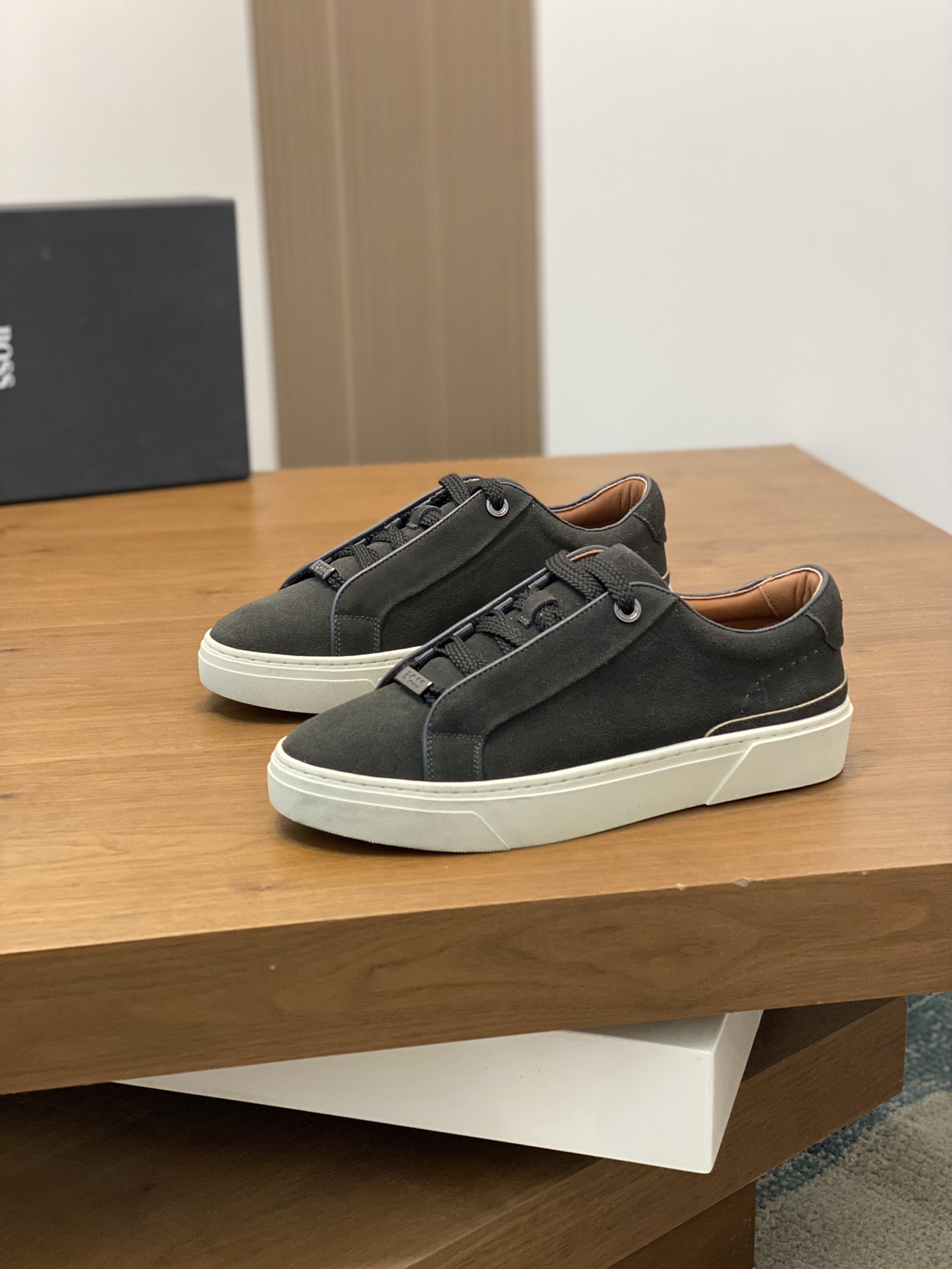 Boss zapatillas de deporte casuales de los hombres, la versión original del molde abierto, capa de l