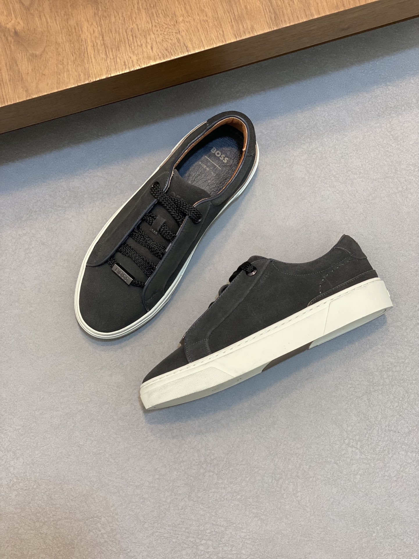 Boss zapatillas de deporte casuales de los hombres, la versión original del molde abierto, capa de l