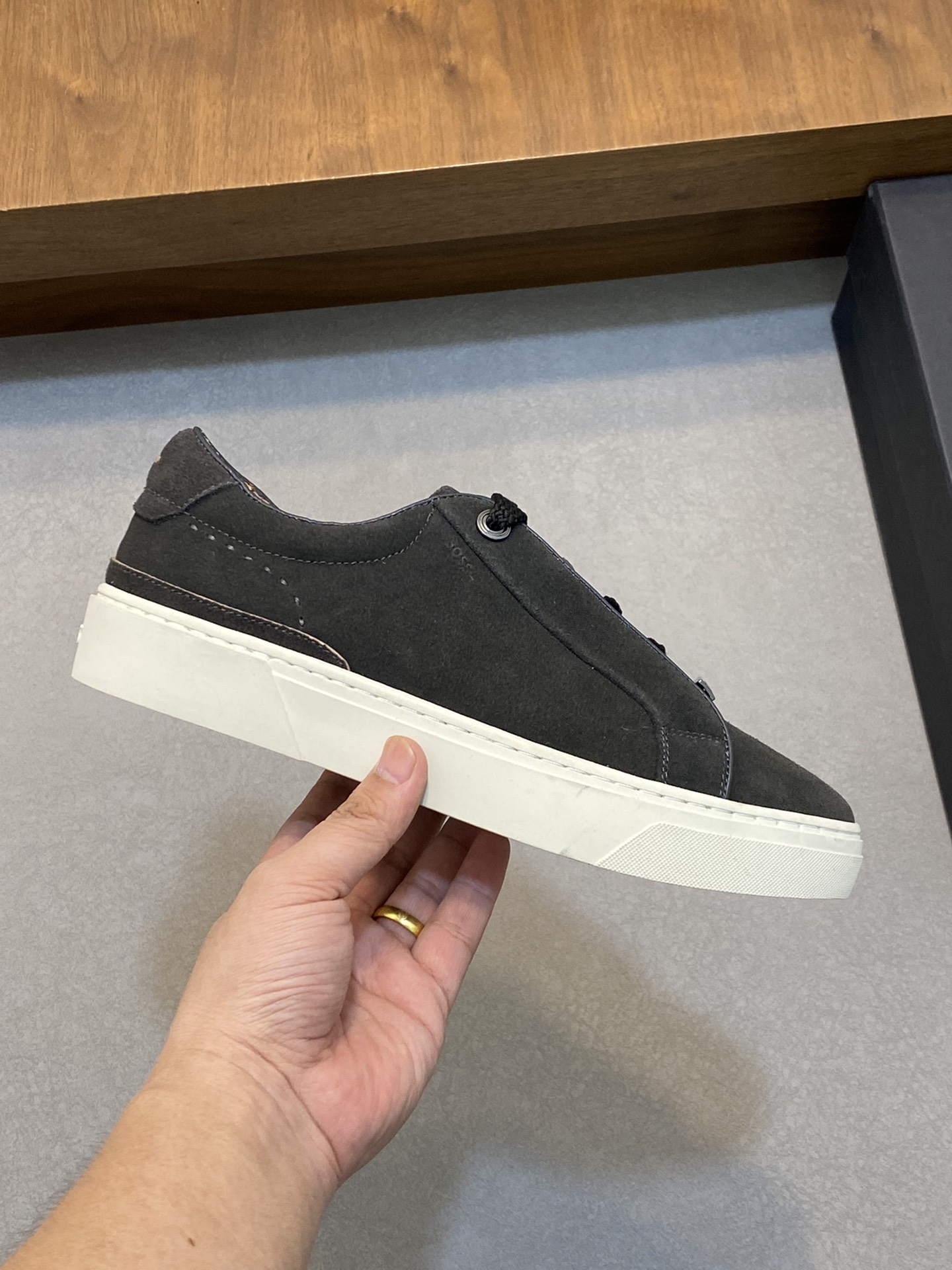 Boss zapatillas de deporte casuales de los hombres, la versión original del molde abierto, capa de l
