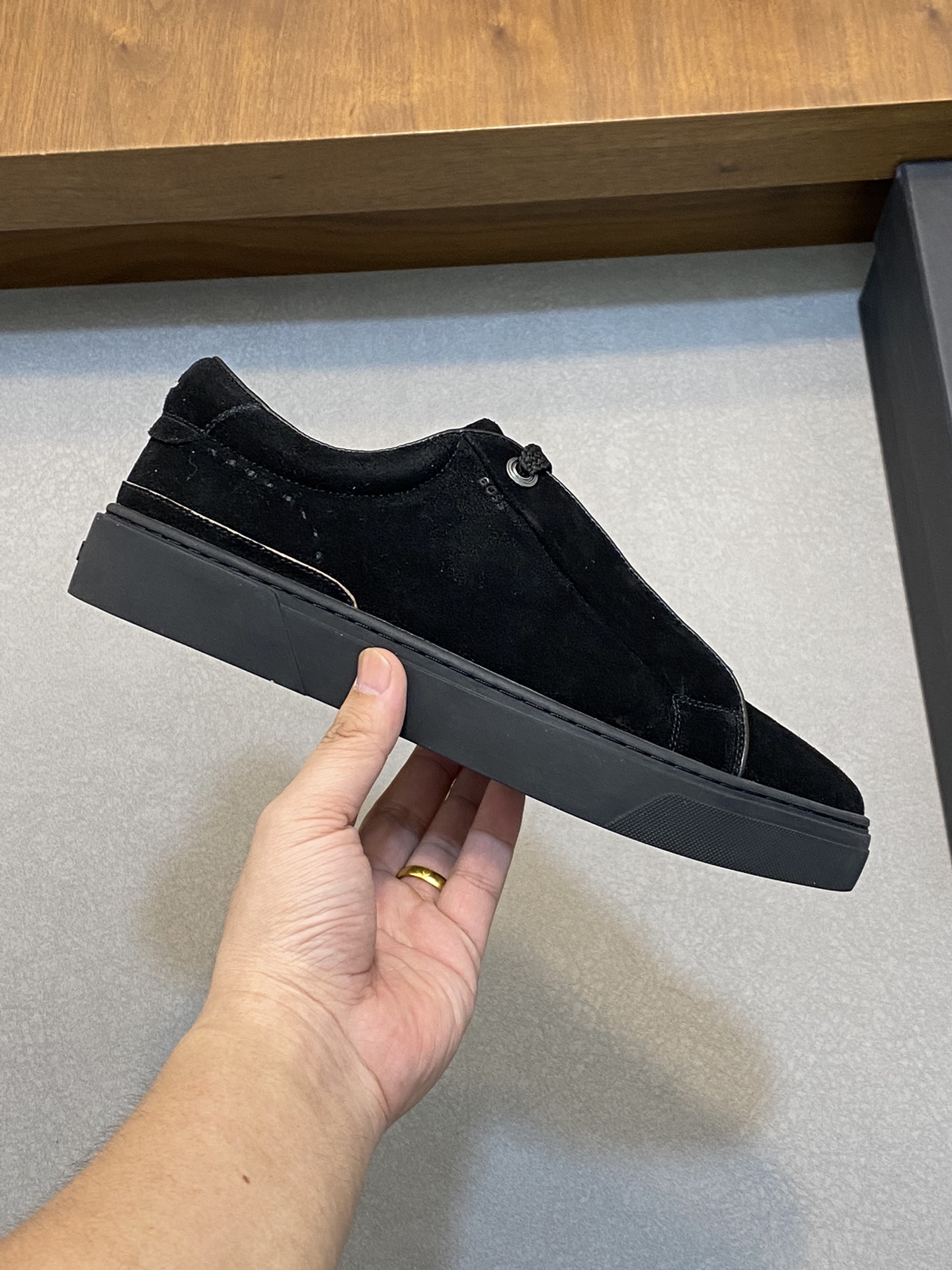 Boss zapatillas de deporte casuales de los hombres, la versión original del molde abierto, capa de l