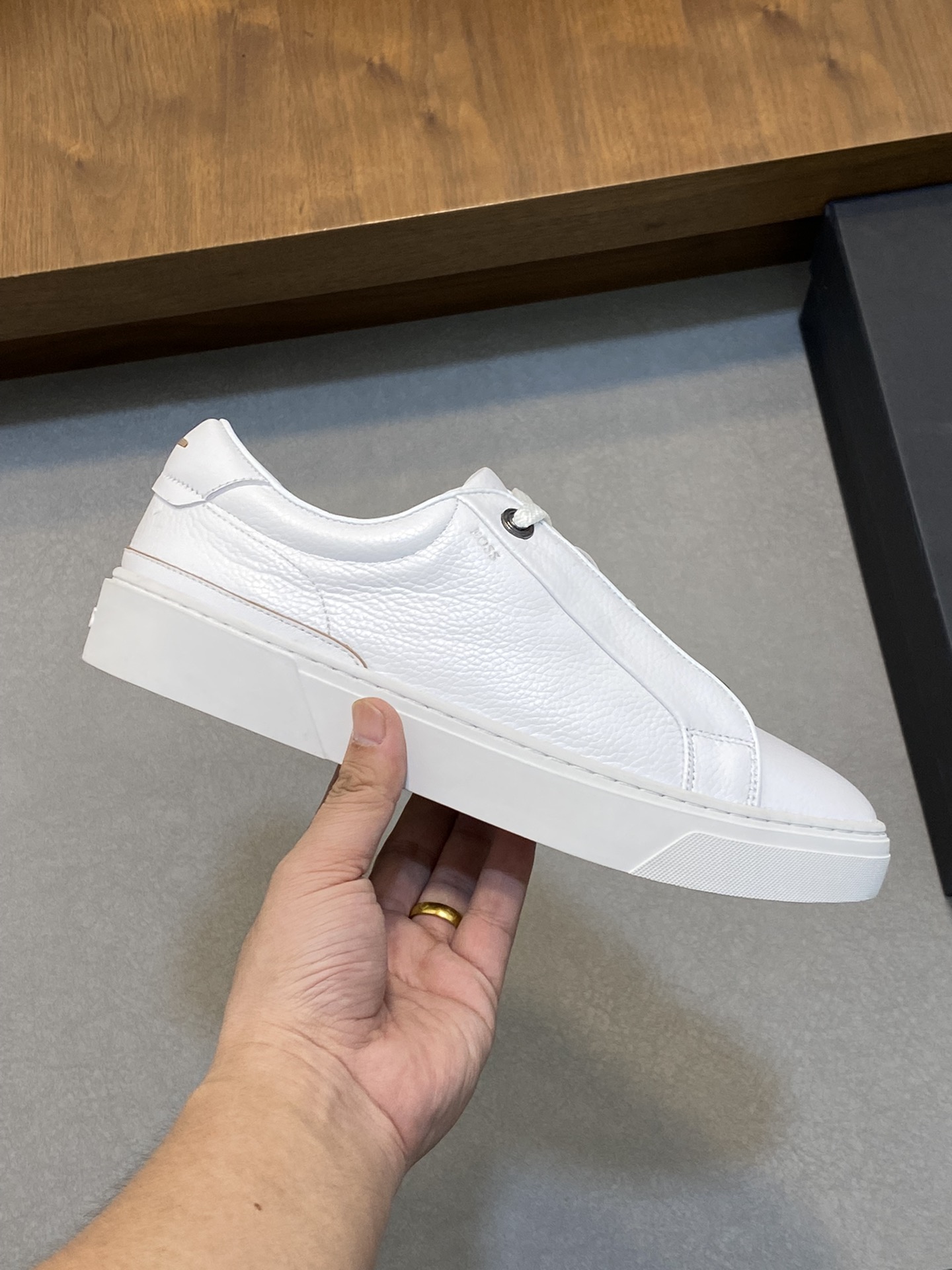 Boss zapatillas de deporte casuales de los hombres, la versión original del molde abierto, capa de l