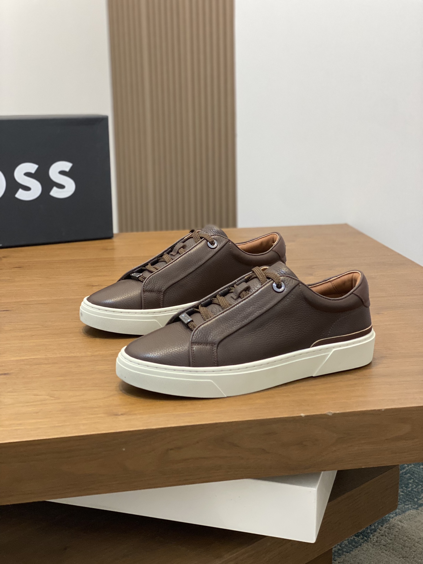 Boss zapatillas de deporte casuales de los hombres, la versión original del molde abierto, capa de l
