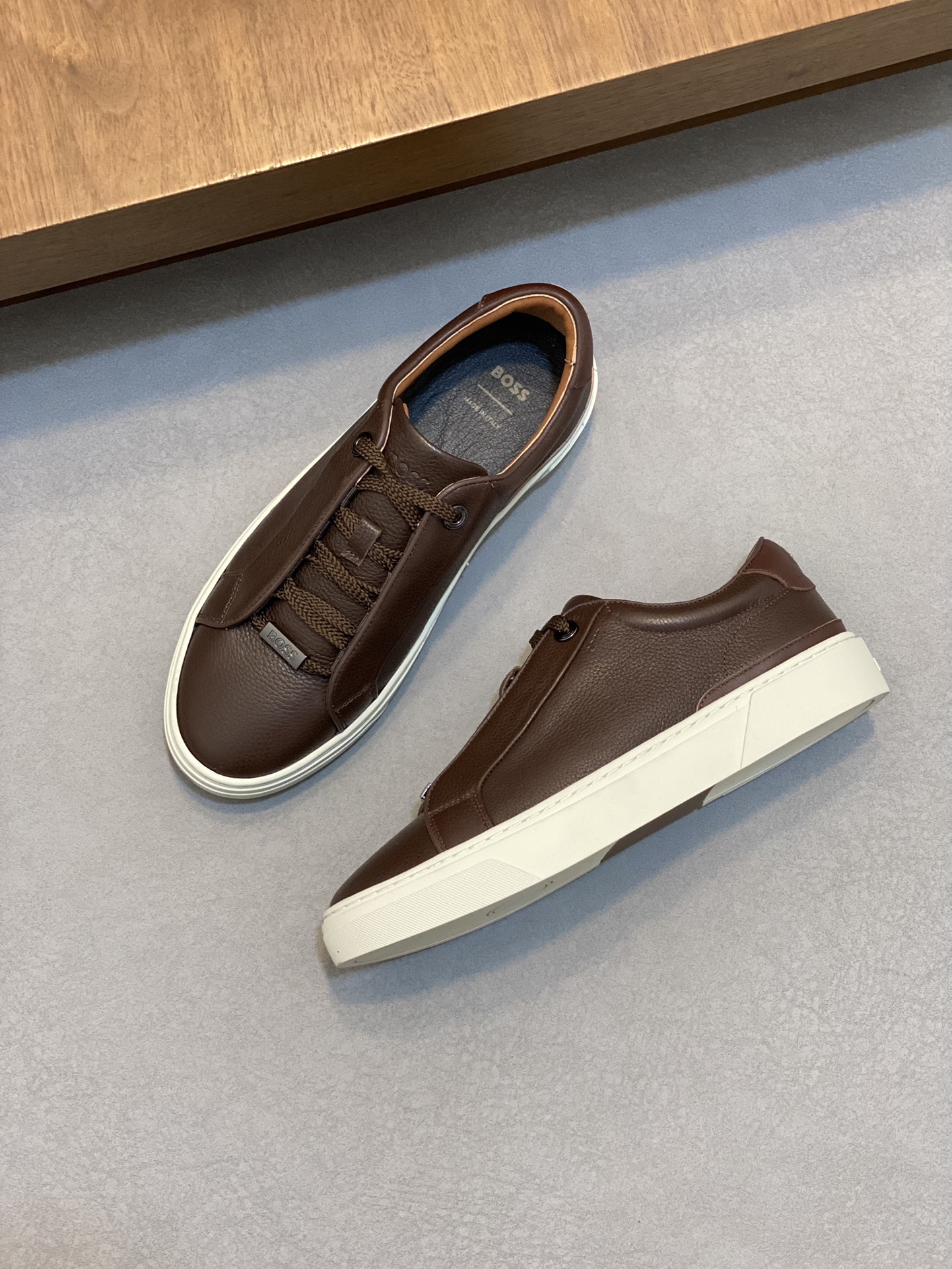 Boss zapatillas de deporte casuales de los hombres, la versión original del molde abierto, capa de l