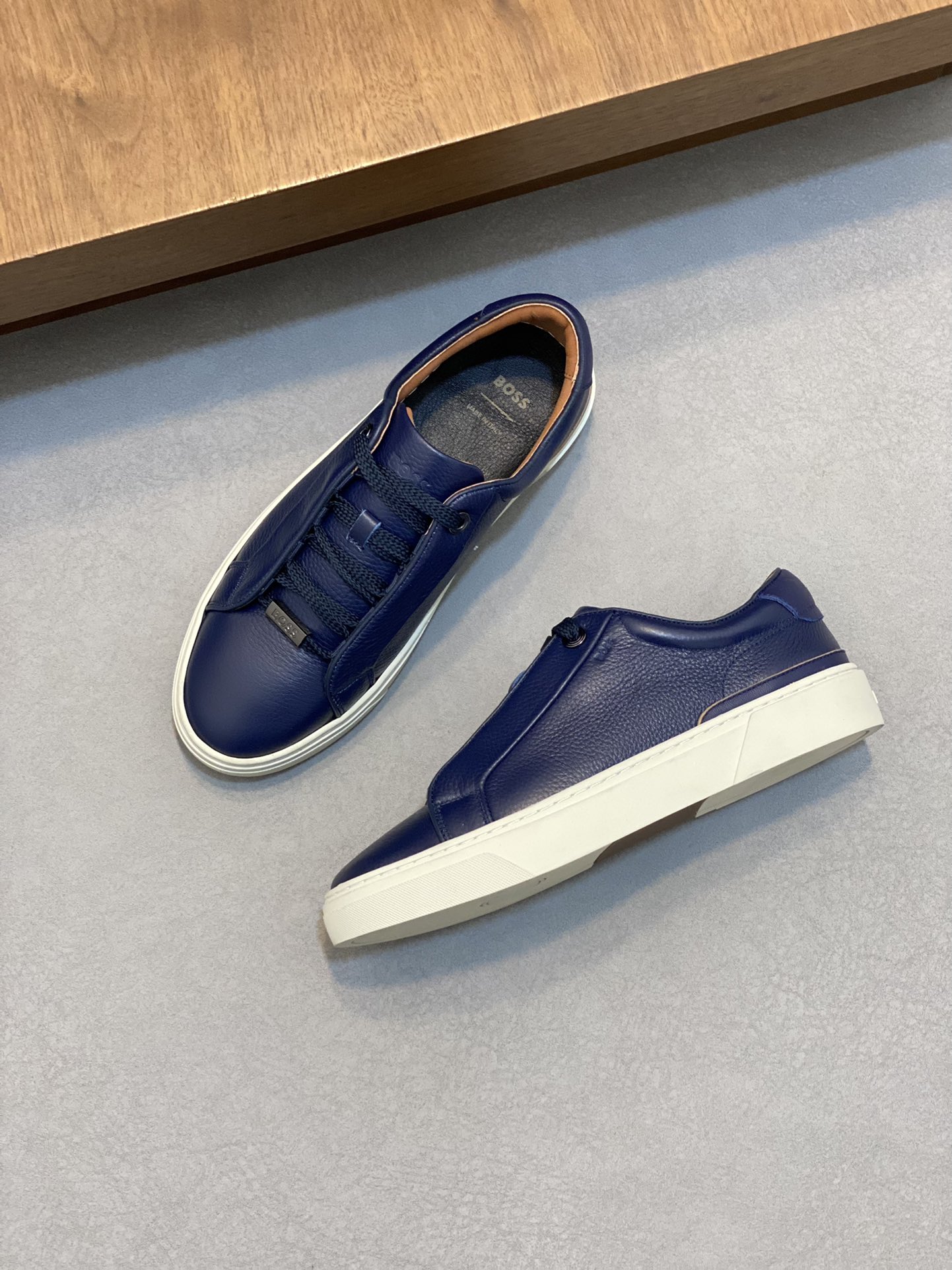 Boss zapatillas de deporte casuales de los hombres, la versión original del molde abierto, capa de l