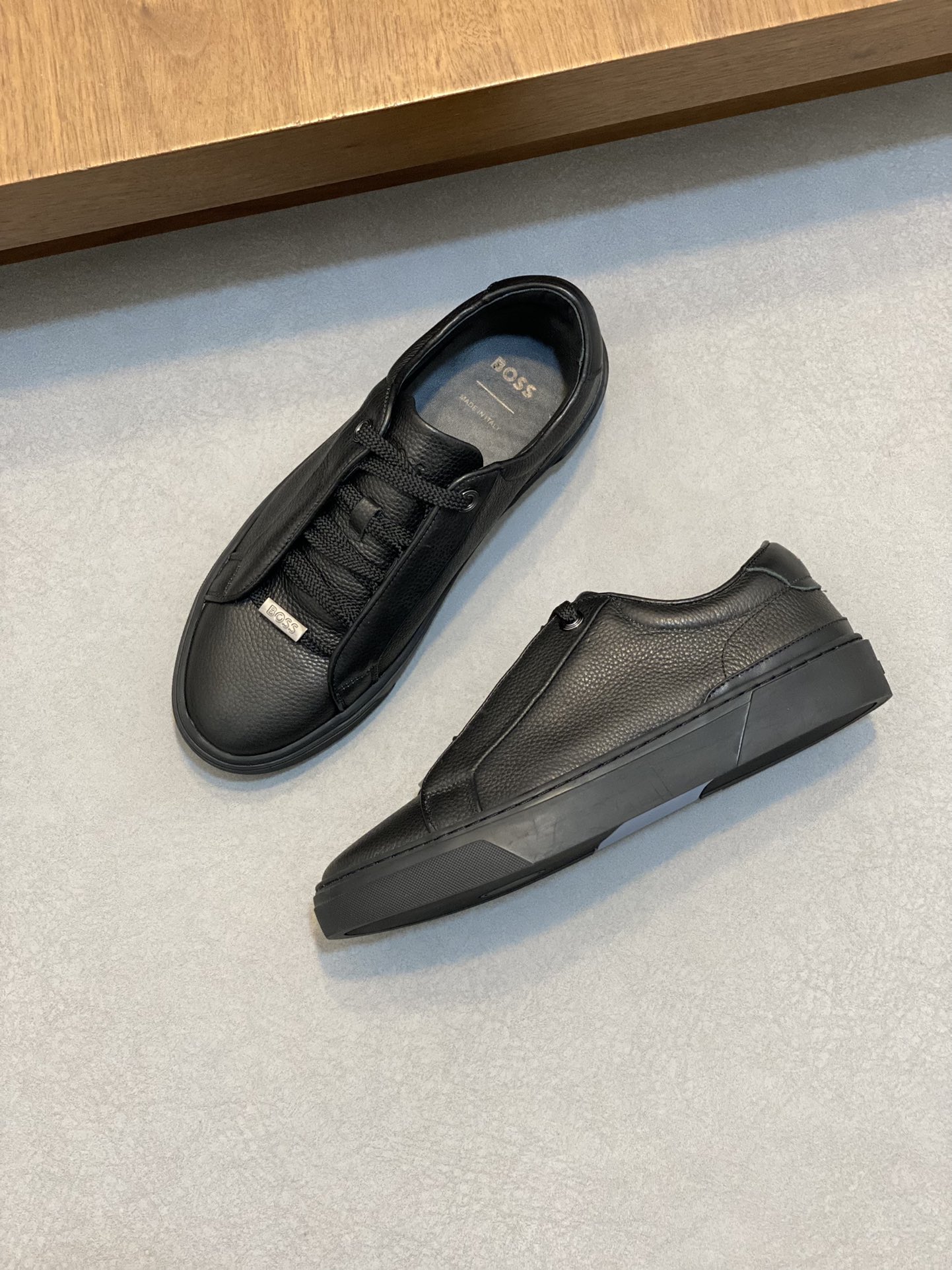 Boss zapatillas de deporte casuales de los hombres, la versión original del molde abierto, capa de l