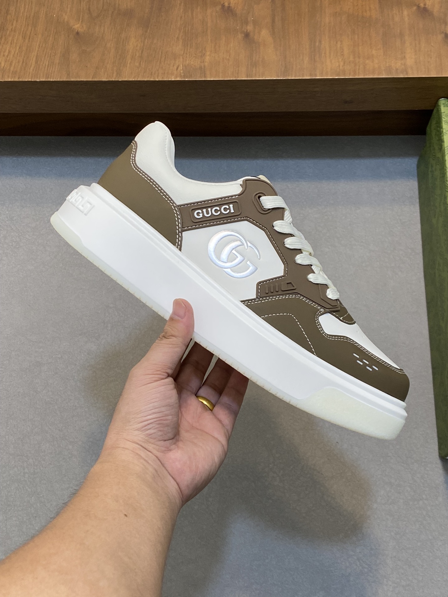 [Gucci] Gucci - Calidad de gama alta Original sencillo - Parte superior: piel de becerro Napa, módul