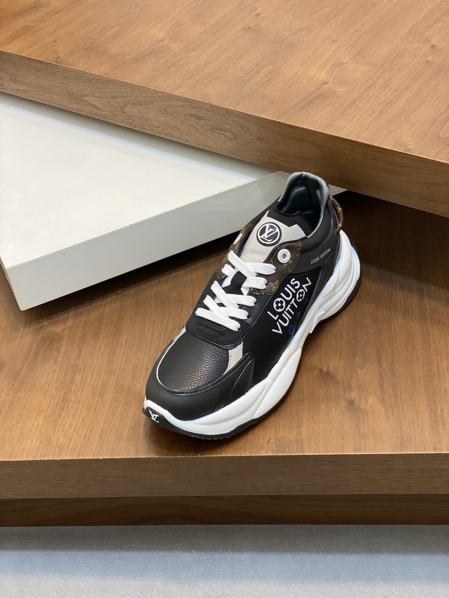 Louis Vuitton Premium Black Leather Sneakers with Designer Accents 7 i1731689743 3686 0