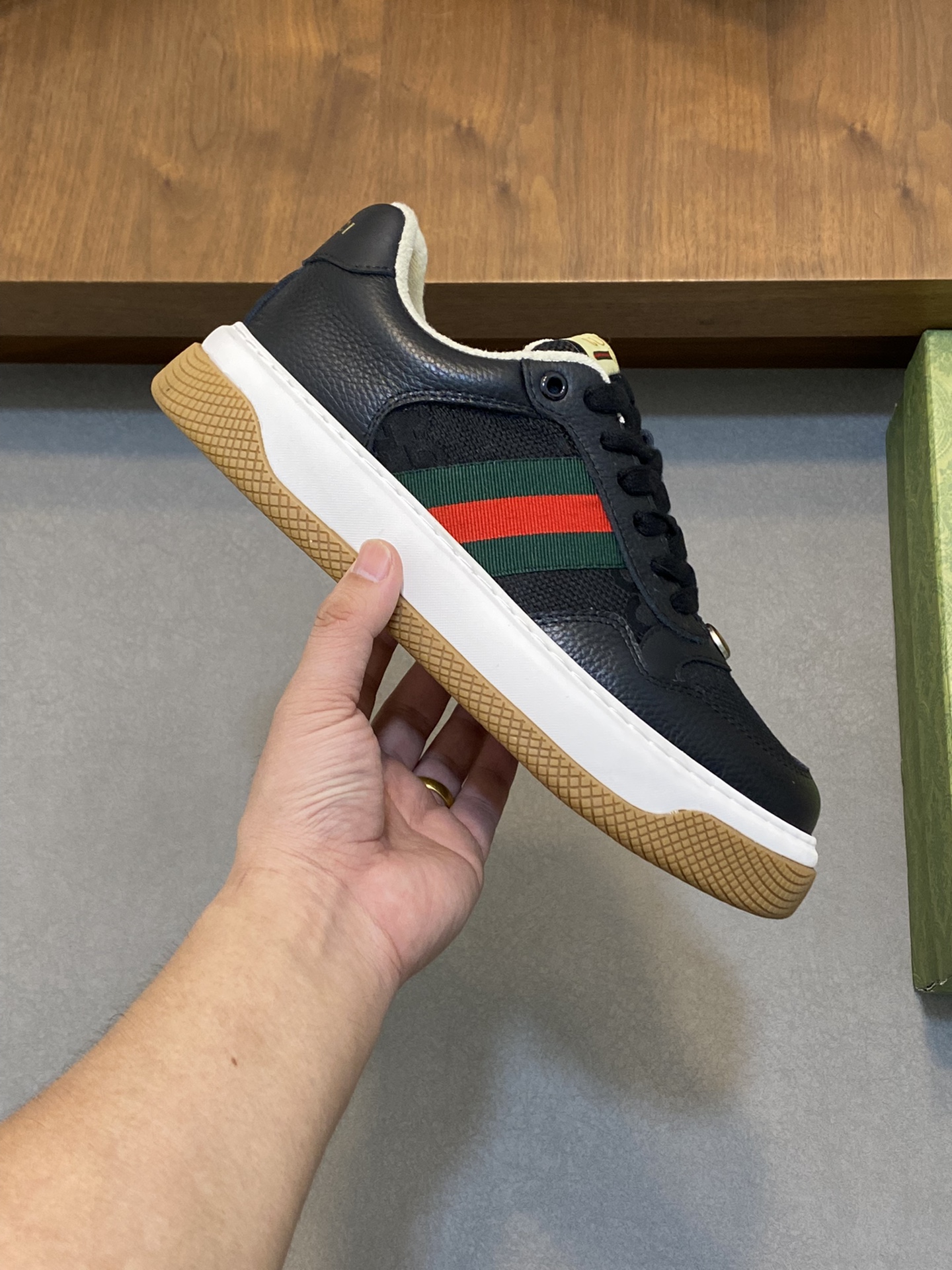 [Gucci] Gucci - Calidad de gama alta Original único - Parte superior: cuero de becerro Nappa, cuero 
