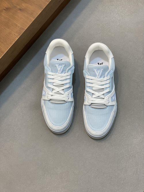 Louis Vuitton Silk Calfskin Men's Sneaker with High-Gloss Mesh Fabric 1 Louis Vuitton Silk Calfskin Men's Sneaker with High-Gloss Mesh Fabric