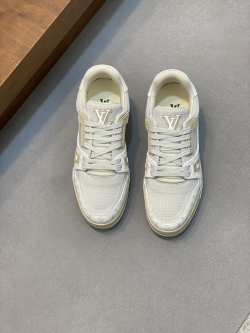 Louis Vuitton High-End Quality Sneakers with Silk Calfskin and Rubber Sole 1 Louis Vuitton High-End Quality Sneakers with Silk Calfskin and Rubber Sole