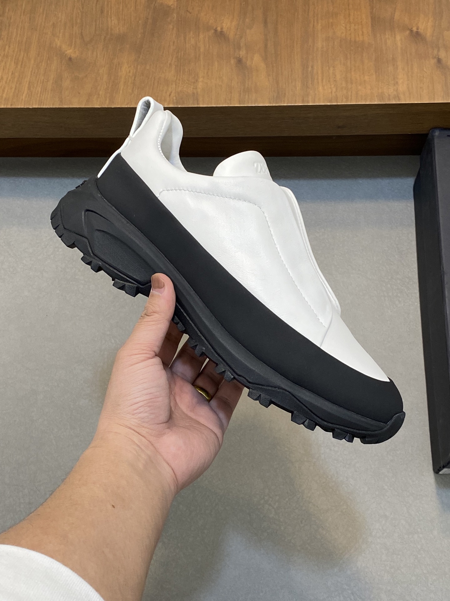 2024Nueva Serie ZEGNA Zegna Zapatos de los hombres de gamuza Triple StitchMonte zapatos casuales de 