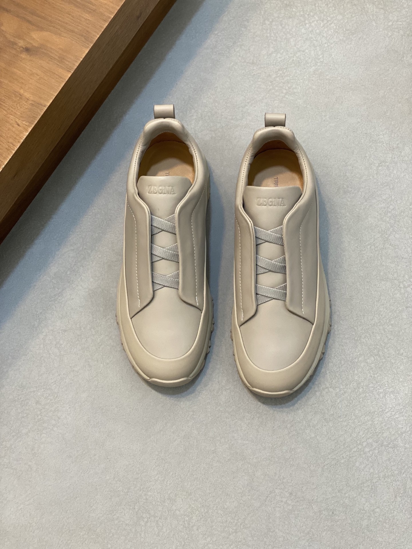2024Nueva Serie ZEGNA Zegna Zapatos de los hombres de gamuza Triple StitchMonte zapatos casuales de 