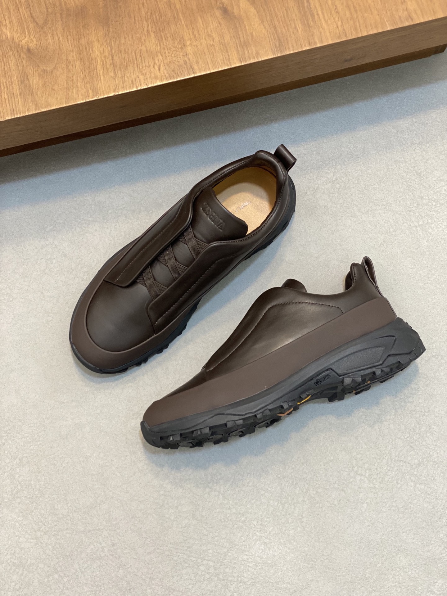2024Nueva Serie ZEGNA Zegna Zapatos de los hombres de gamuza Triple StitchMonte zapatos casuales de 