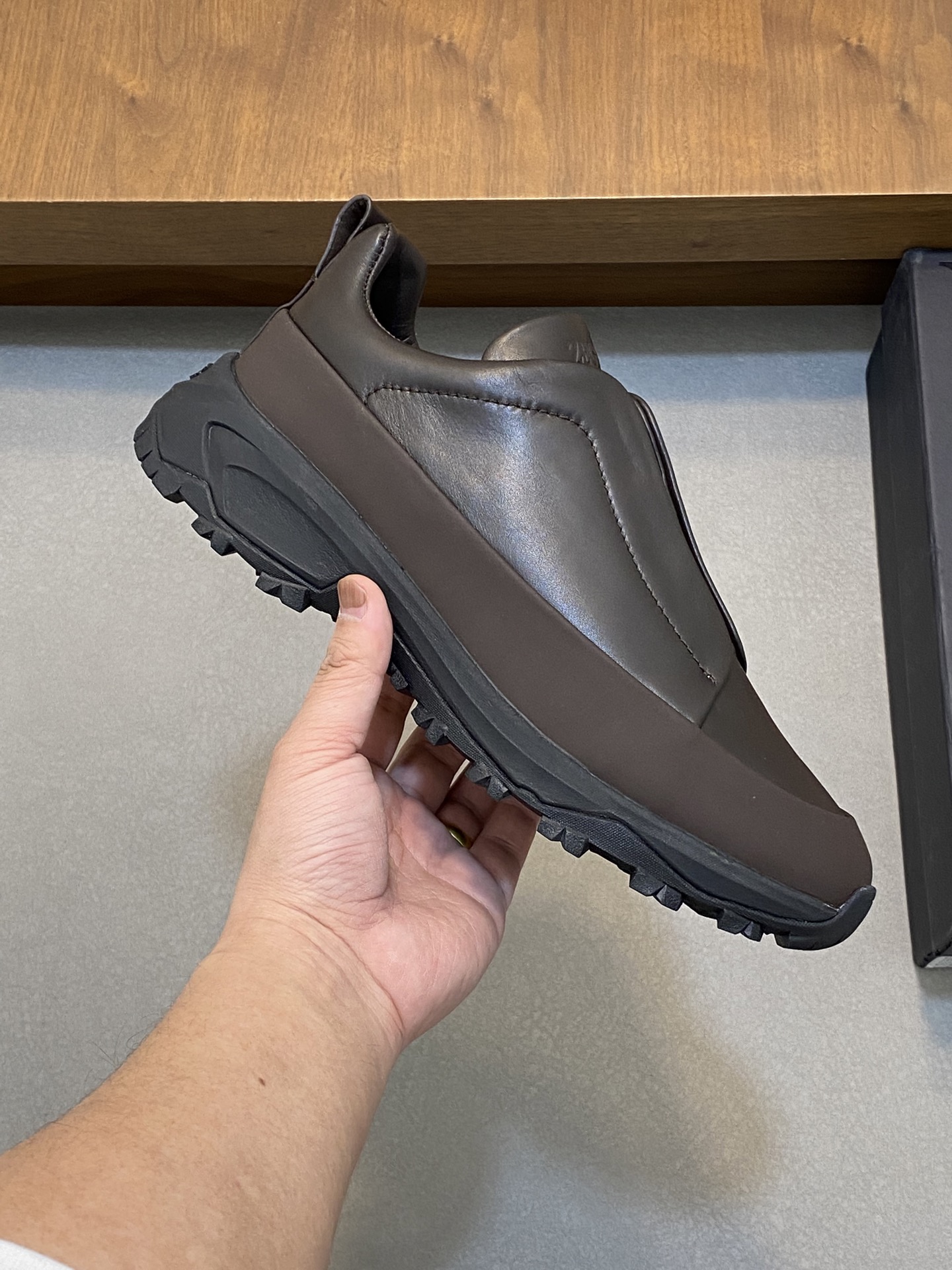 2024Nueva Serie ZEGNA Zegna Zapatos de los hombres de gamuza Triple StitchMonte zapatos casuales de 