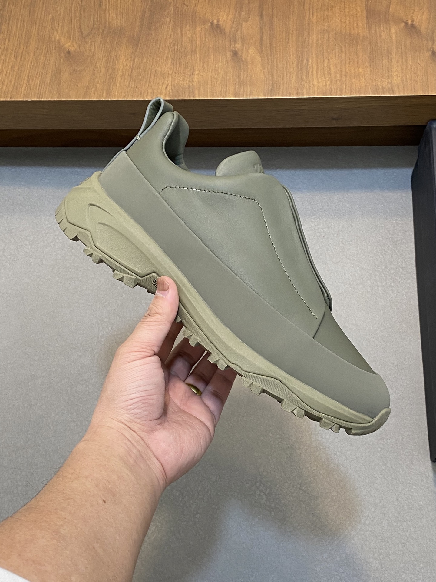 2024Nueva Serie ZEGNA Zegna Zapatos de los hombres de gamuza Triple StitchMonte zapatos casuales de 