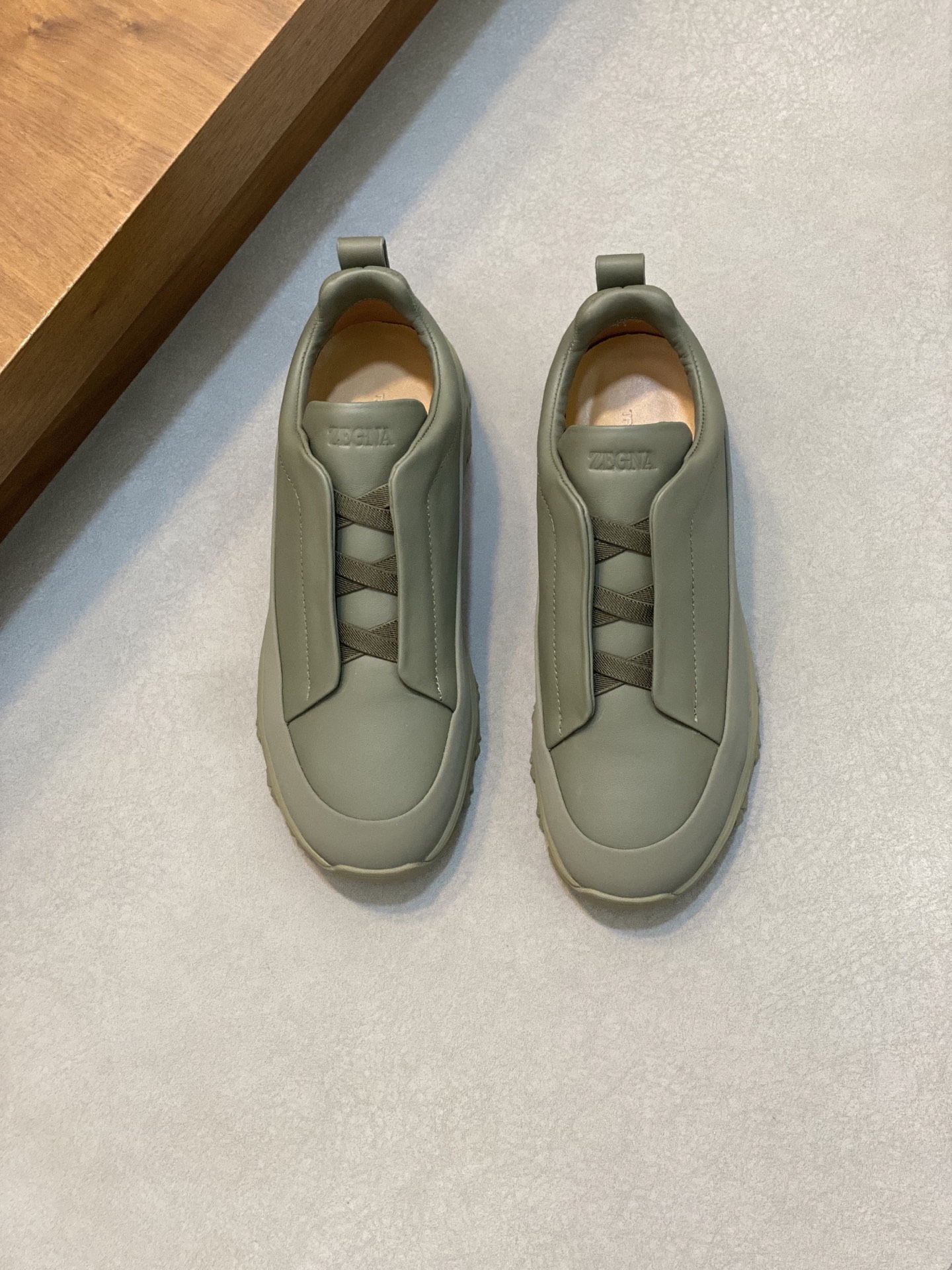 2024Nueva Serie ZEGNA Zegna Zapatos de los hombres de gamuza Triple StitchMonte zapatos casuales de 