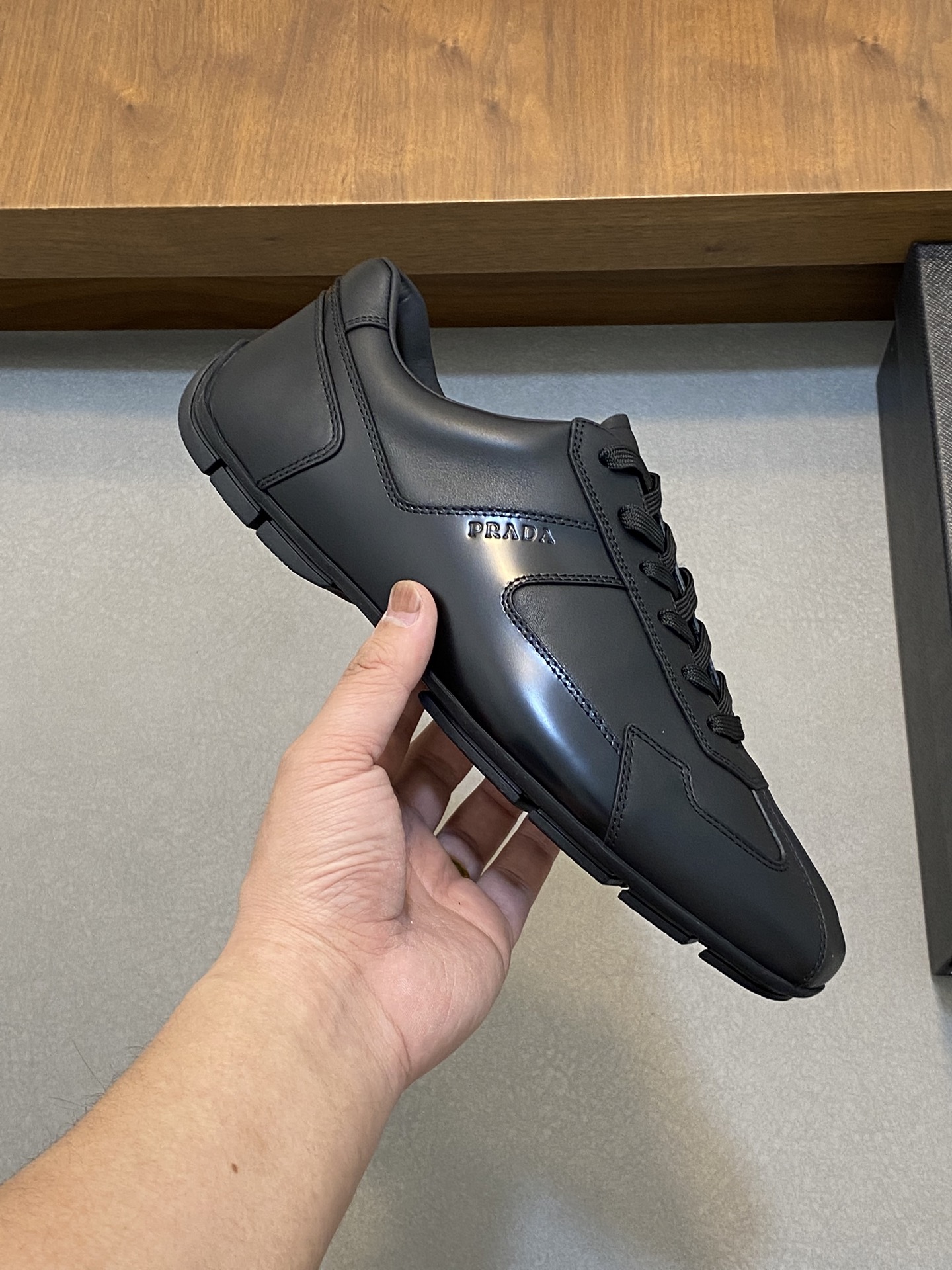 Prada Men's Leather Sneakers, Casual Lace-Up Shoes, Multiple Colors Available 5 i1739901817569 2299 0 3