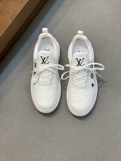 Louis Vuitton White Fabric Sneakers with LV Logo for Men, Sizes 39-44 1 Louis Vuitton White Fabric Sneakers with LV Logo for Men, Sizes 39-44